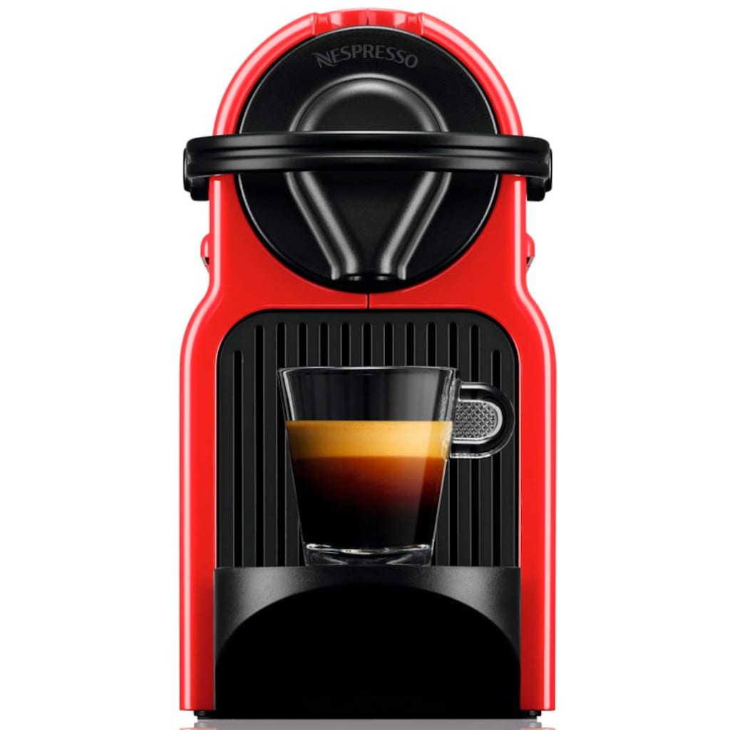 Nespresso Kapselmaschine »Inissia XN1005 von Krups, Ruby Red«, inkl. Willkommenspaket mit 14 Kapseln