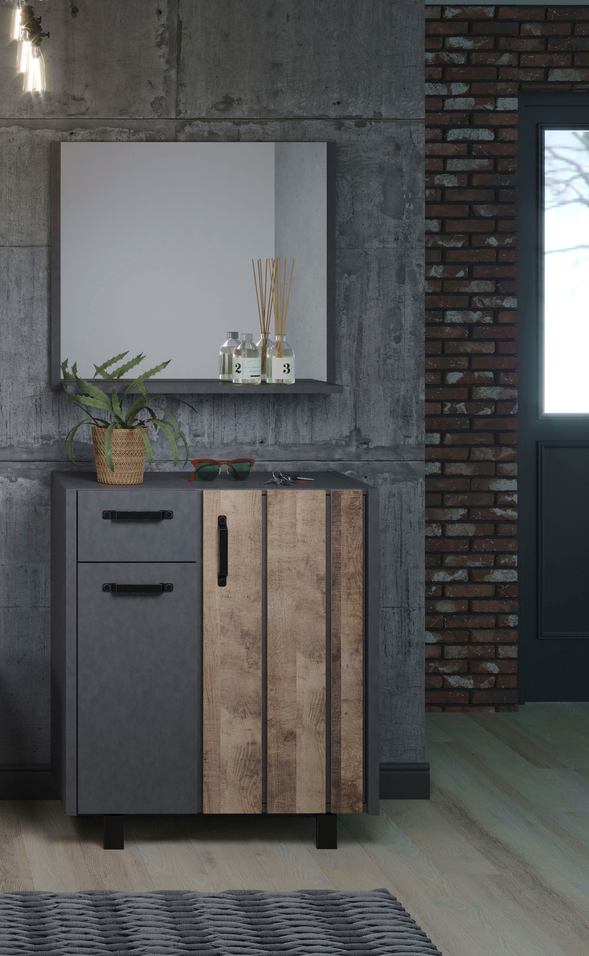 trendteam Spiegel »Otis«, Garderobenspiegel mit Ablagefläche - Maße (B/T/H) 83/18/72 cm