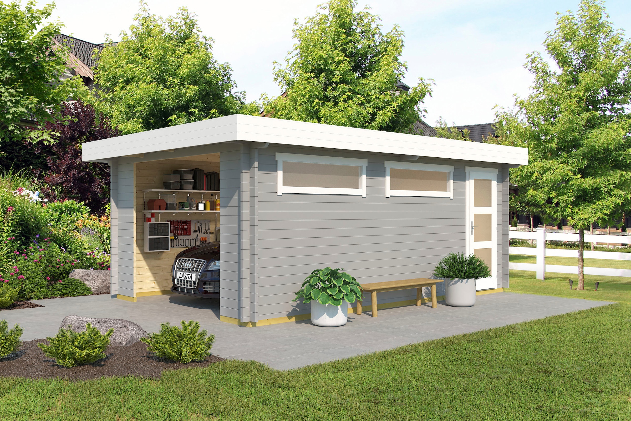 LASITA MAJA Garage »Canberra«, (Mit zusätzliche Eingang)