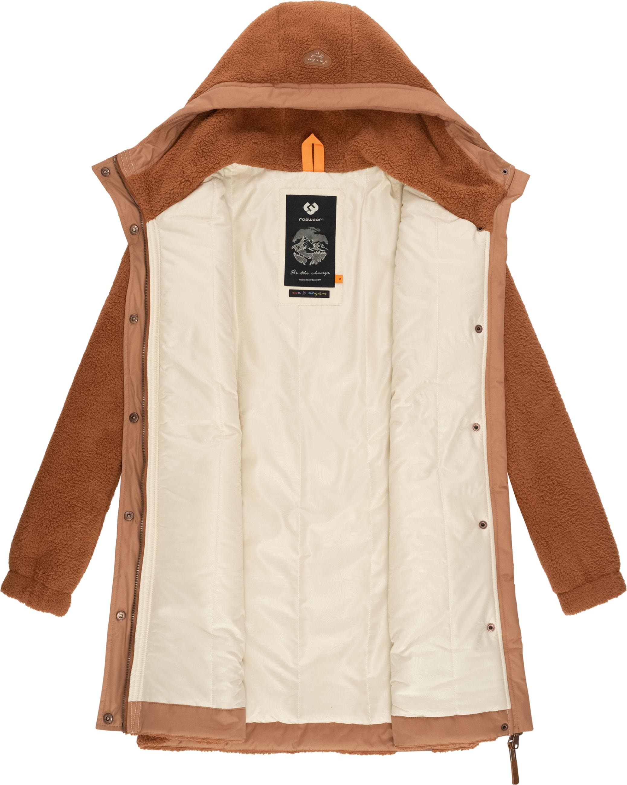 Ragwear Outdoorjacke »Übergangsjacke Cousy«, mit Kapuze, flauschige Übergangsjacke mit Teddyfell und Kapuze