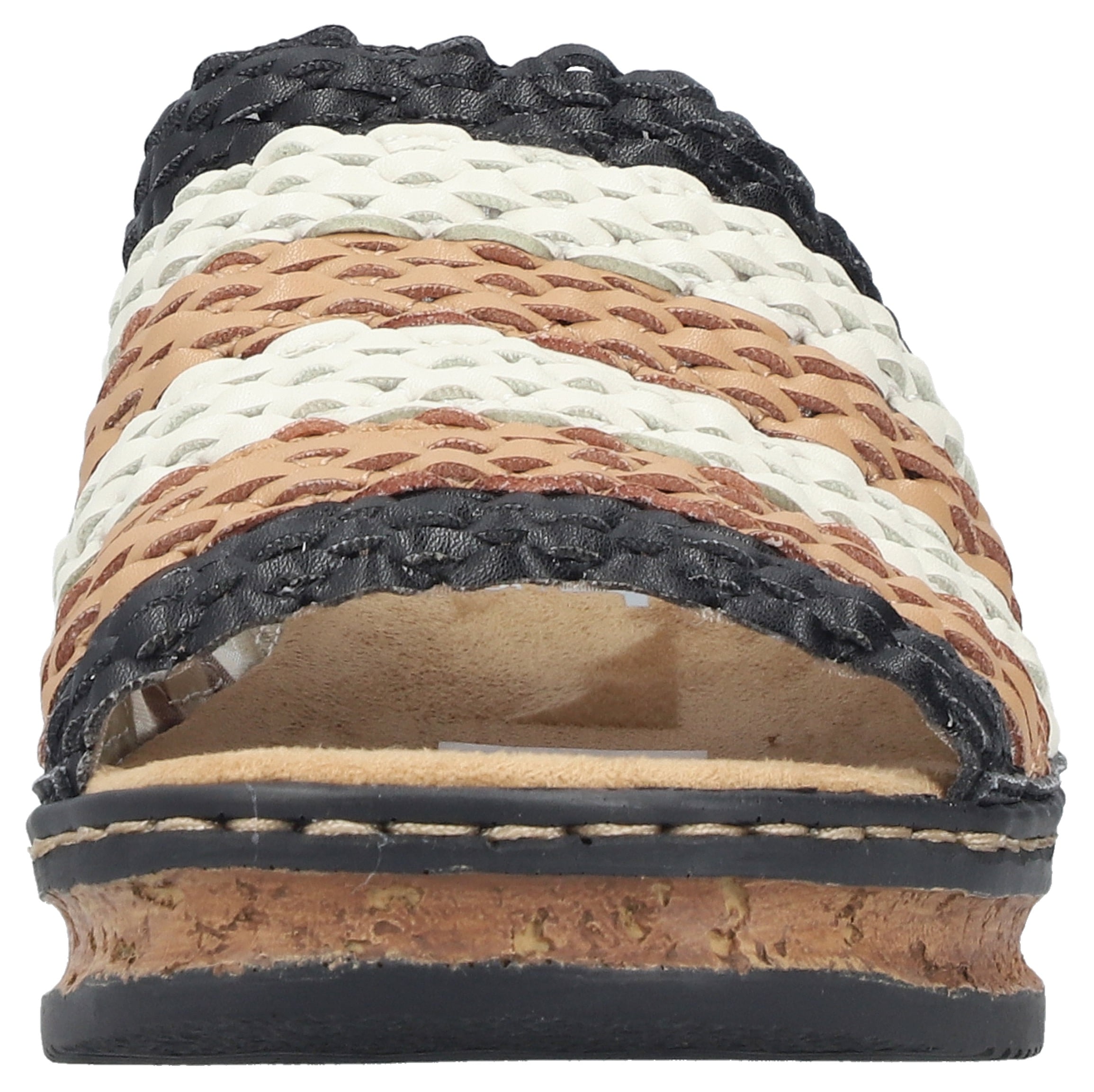 Rieker Pantolette  Sommerschuh, Urlaubsschuh, Keilpantolette zum Schlupfen