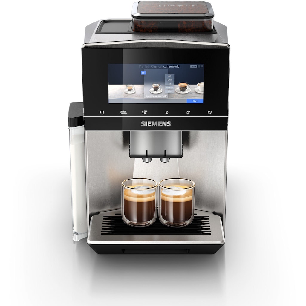 SIEMENS Kaffeevollautomat »EQ900 TQ903D43«, Home Connect App, baristaMode, superSilent, 6,8” Full-Touch-Display