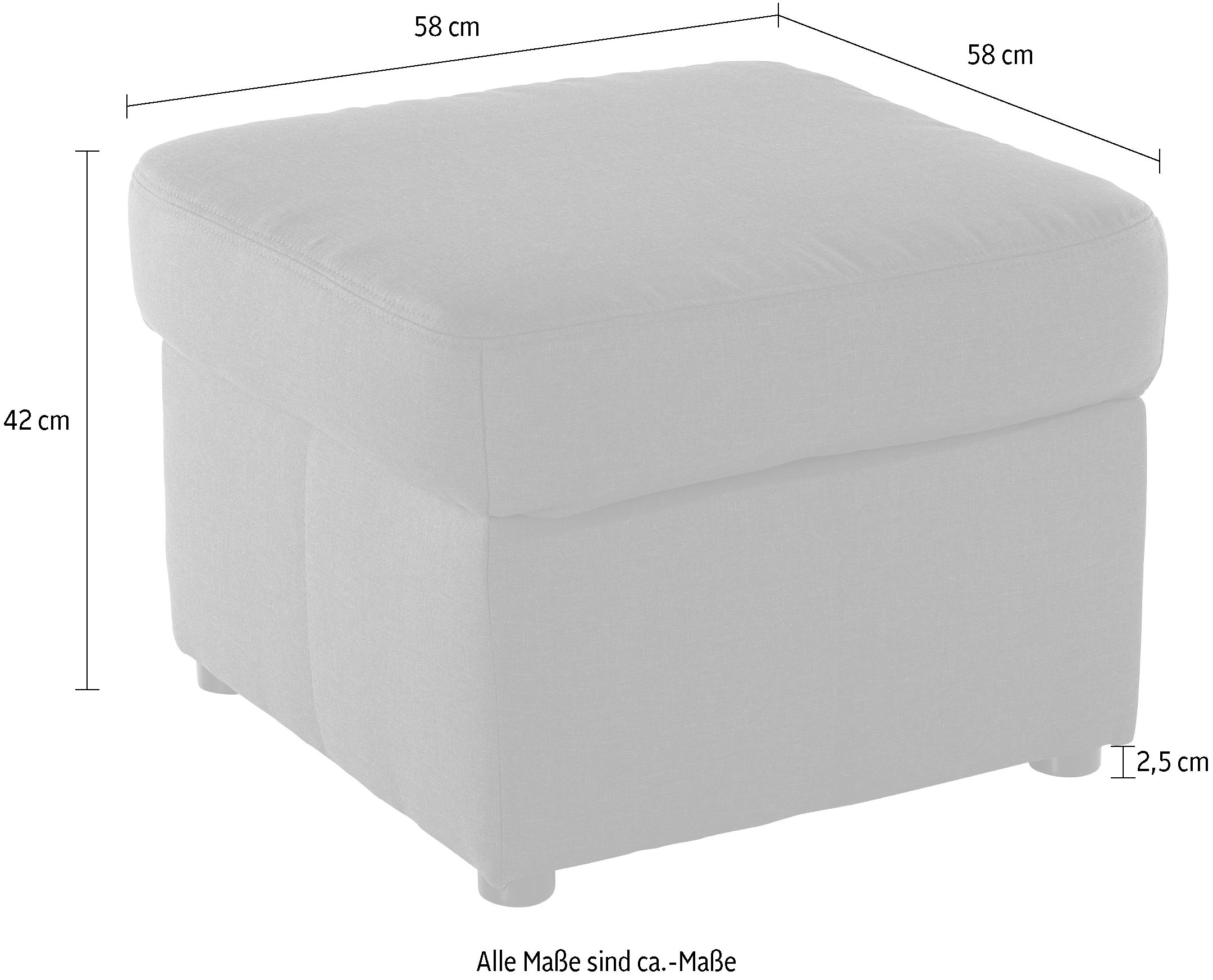 DOMO collection Polsterhocker »Bahia belastbar bis 140kg/ Sitz«, passend zur "Bahia"-Serie