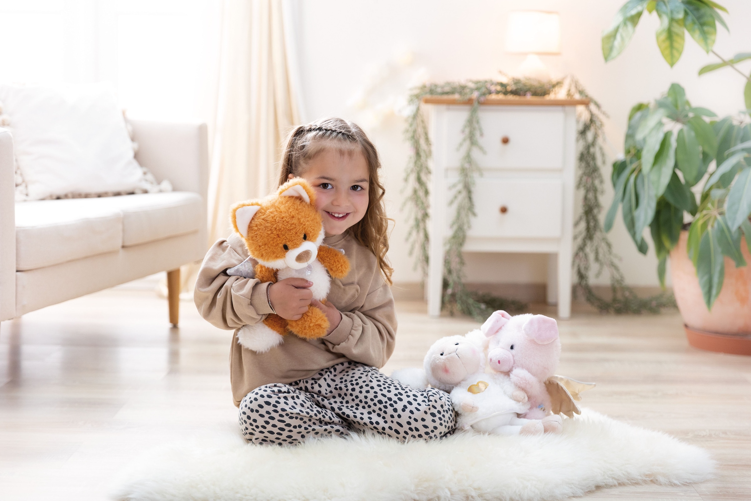 Nici Kuscheltier »Dein Schutzengel, Fuchs La La Foxie 28 cm« mit silbernen Flügeln & Herz auf der Brust in Geschenkbox