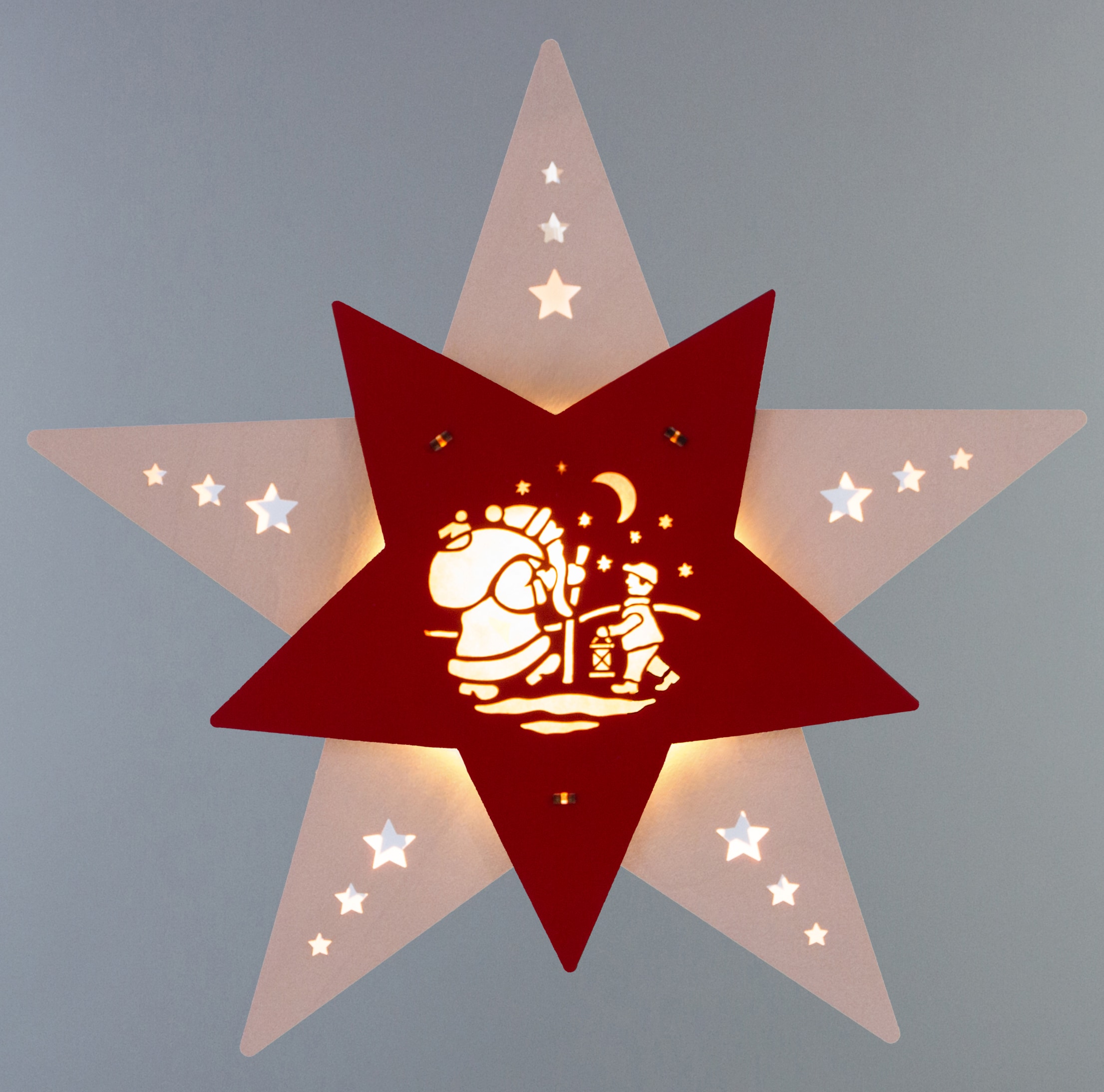 Dekolicht »Knecht Weihnachtsdeko«, flammig-flammig, Fensterbild OTTO Ruprecht, bei 1 beleuchtetes Weigla