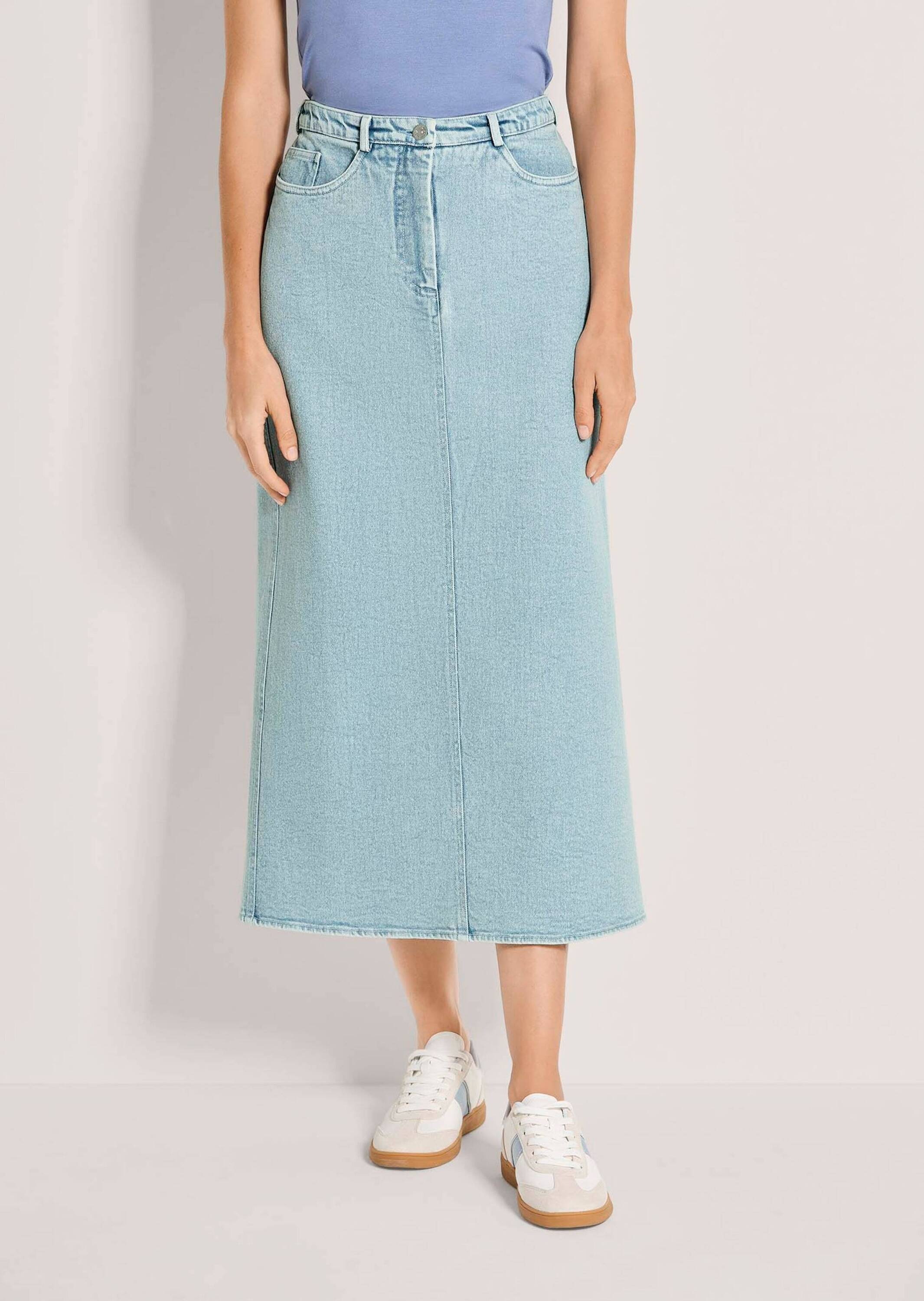 MADELEINE Regular-fit-Jeans »Jeansrock Midirock mit Formbund«