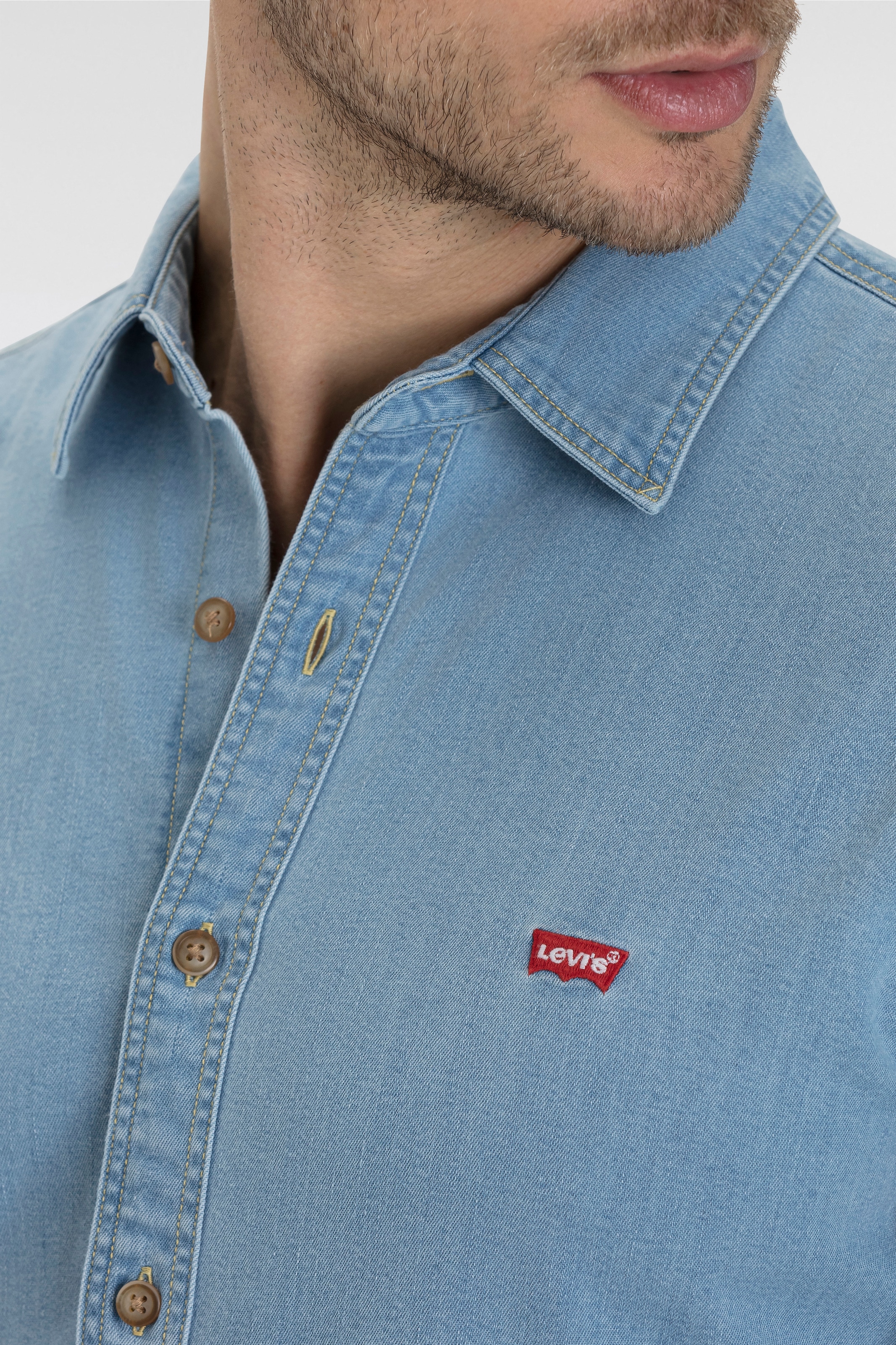 Levi's® Jeanshemd »LS BATTERY HM SHIRT SLIM«, aus pflegeleichtem Baumwollmix