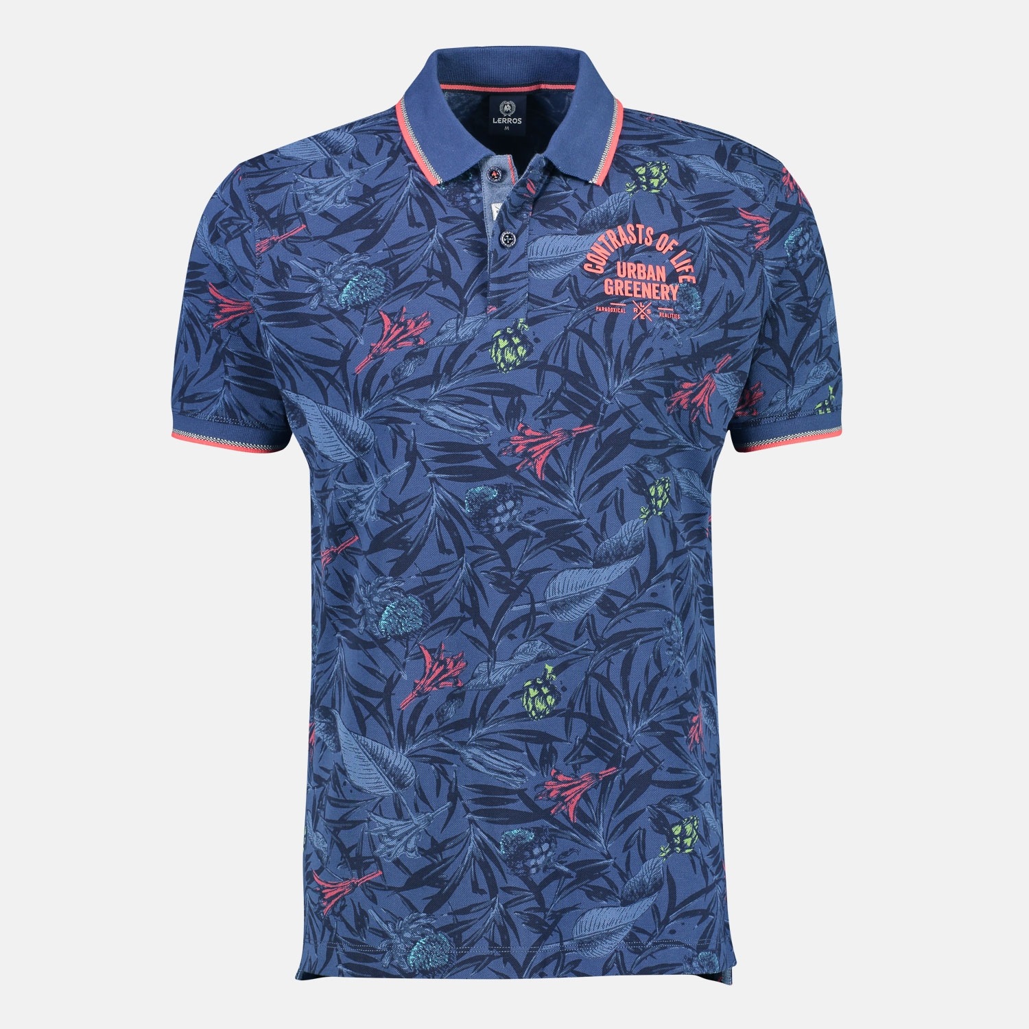 LERROS Poloshirt, mit floralem Alloverprint