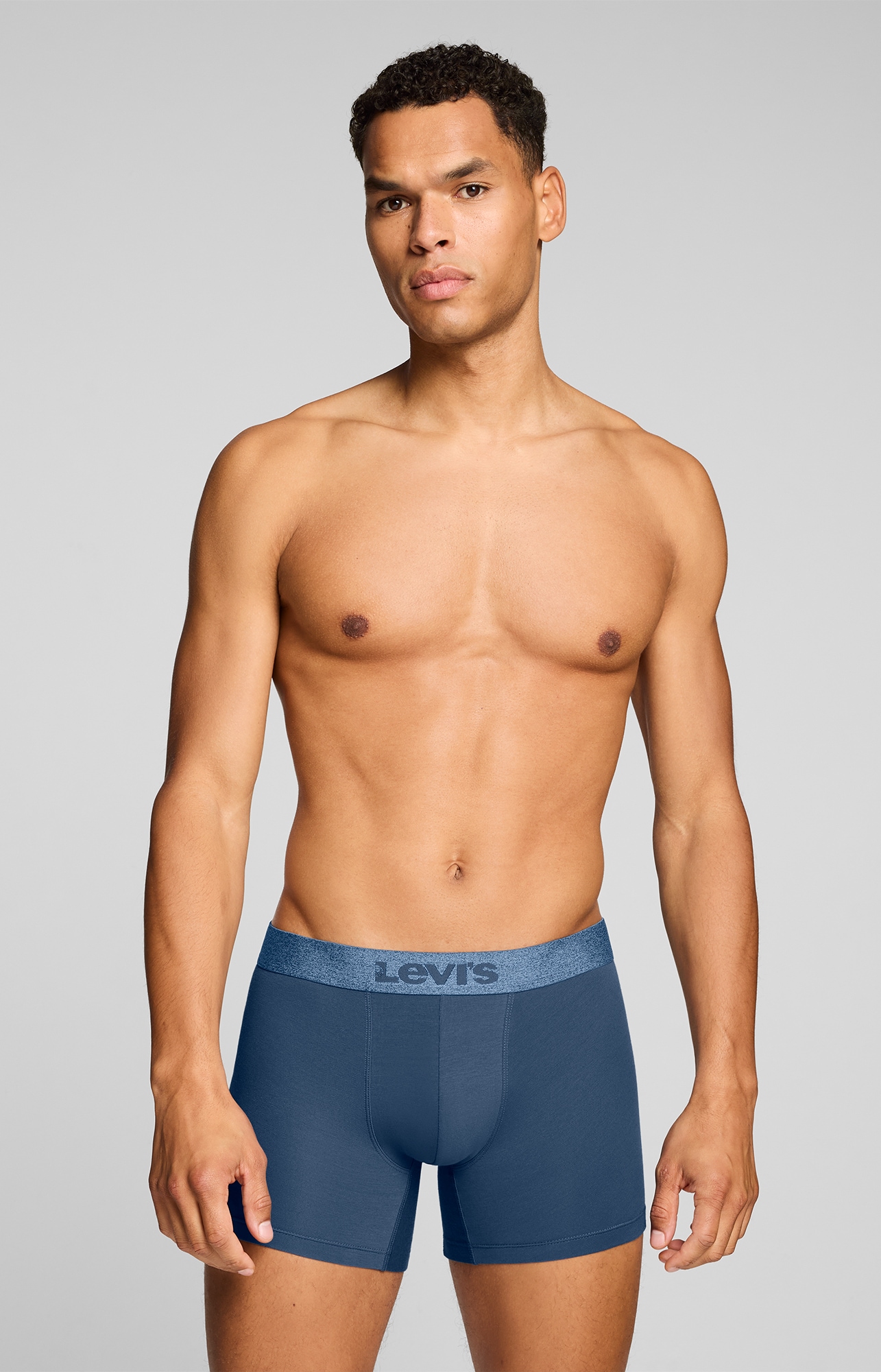 Levi's® Boxer »LEVIS MEN MEL WB BOXER BRIEF« 3er Pack,  ohne Eingriff, tonaler Logobund, elastisch, Cotton-Mix