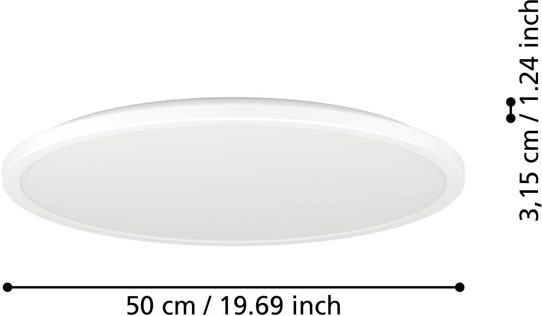 EGLO Deckenleuchte »Rovito Deckenlampe, Deckenbeleuchtung, Badlampe, Kunststoff, IP44« LED-Modul 1 Stk. Kaltweiß | Neutralweiß | Warmweiß Wand-/Deckenleuchte - H3,2 x Ø50 cm - weiß - 16,8W inkl.