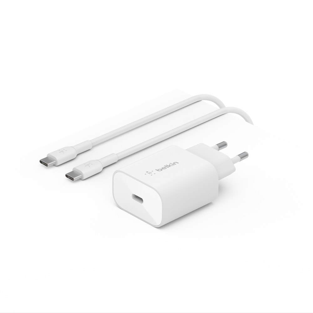 Belkin USB-Ladegerät »25W USB-C Ladegerät PowerDelivery, inklusive 1m USB-C zu USB-C Kabel«, optimiert für Samsung