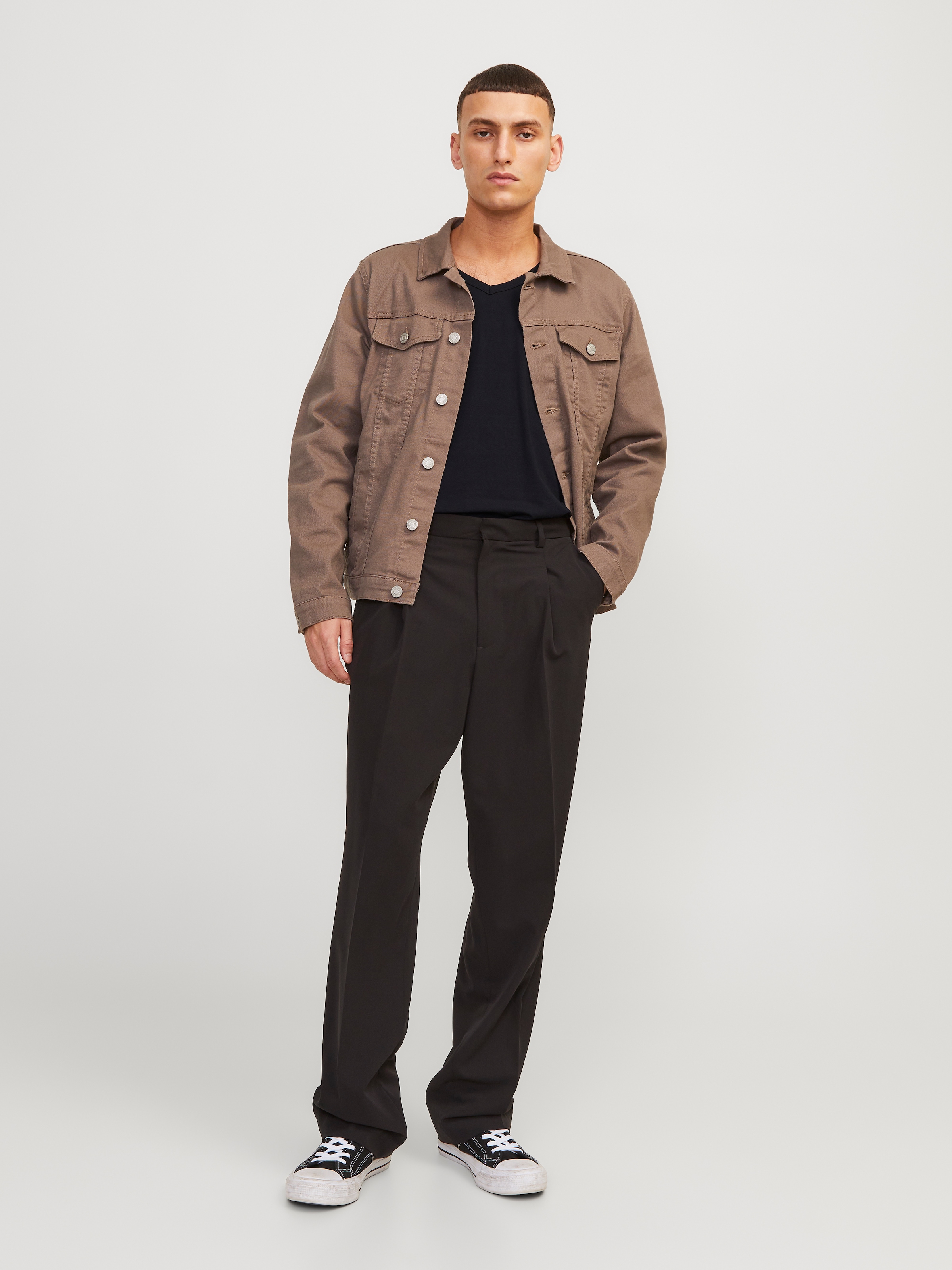 Jack & Jones T-Shirt »SLIM- FIT BASIC TEE V-NECK« mit V-Ausschnitt