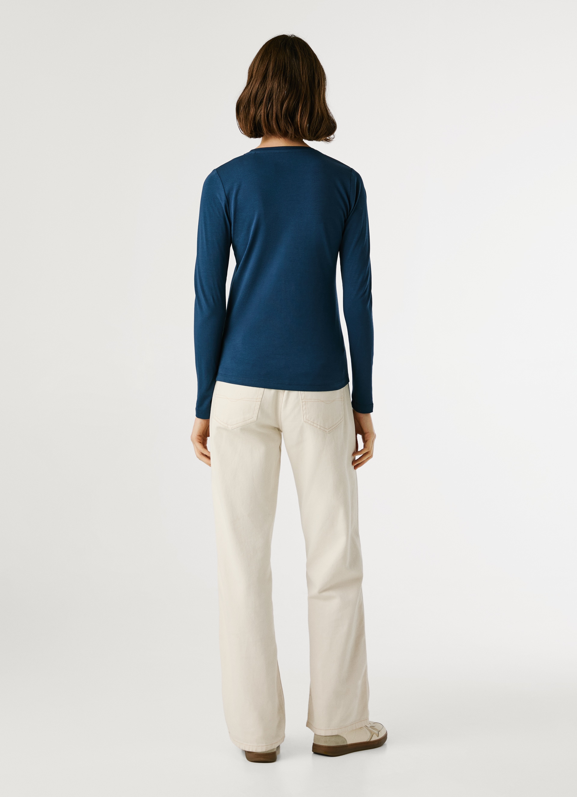 Pepe Jeans Langarmshirt »NEW VIRGINA L/S« mit Logo-Print