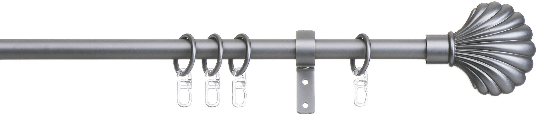 indeko Gardinenstange »Volterra« Ø 16 mm 1 läufig-läufig Fixmaß Komplett-Set inkl. Ringen und Montagematerial