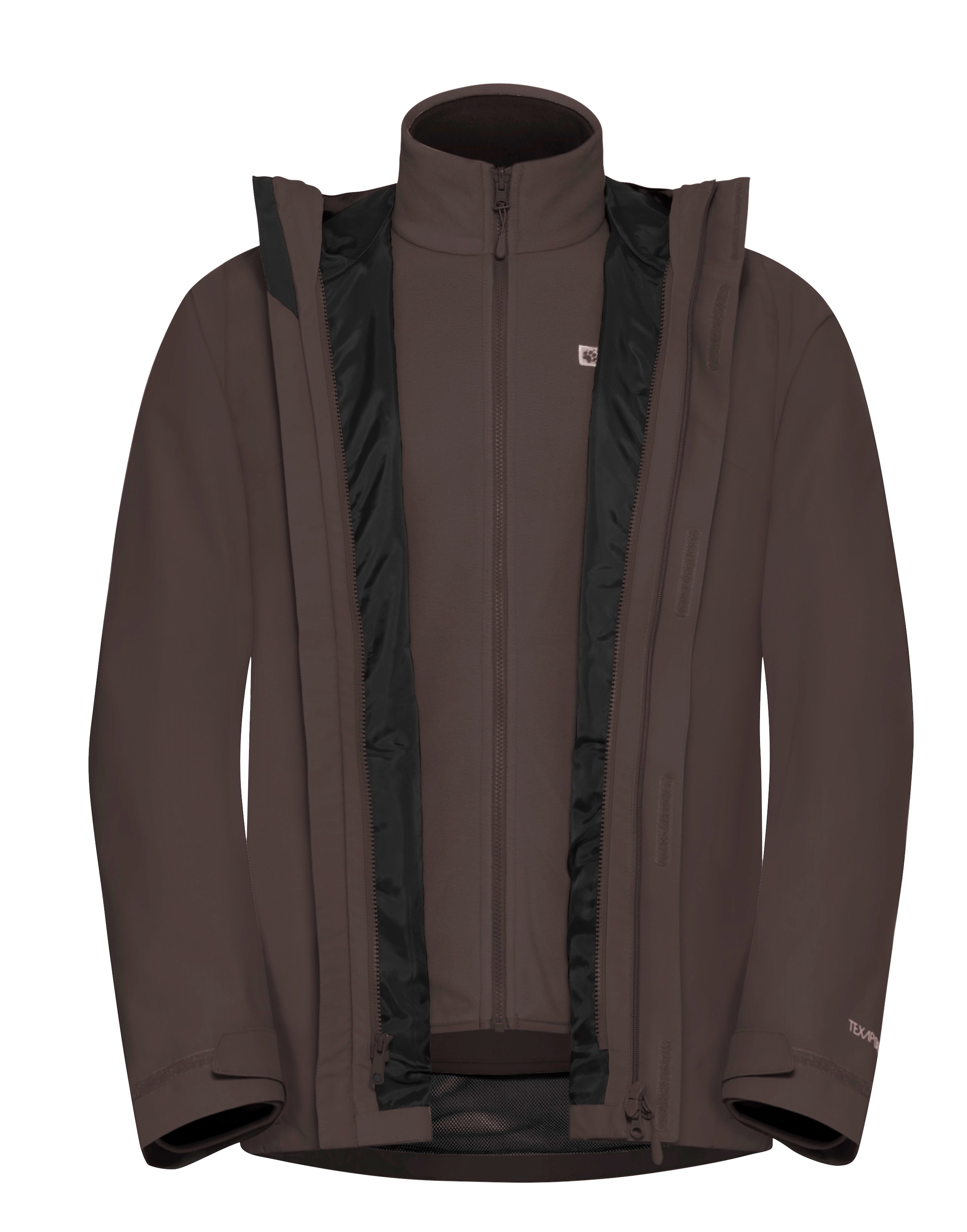 Jack Wolfskin 3-in-1-Funktionsjacke »ALTENBERG 3IN1«, mit Kapuze, 3in1, wasserabweisend, Übergangsjacke