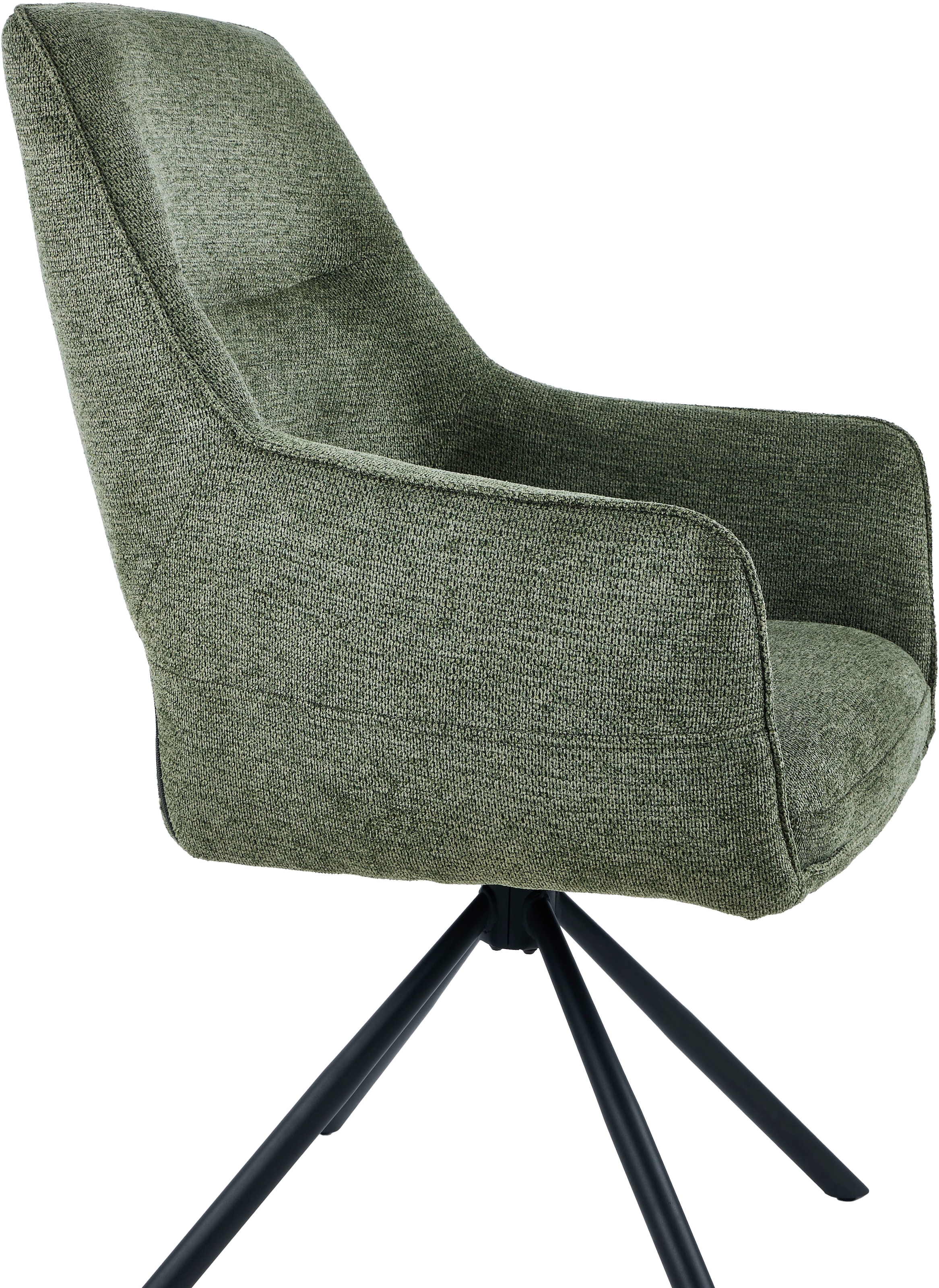 OTTO home Esszimmerstuhl »ORLANDO« (Set) 2 Stk.360° drehbar Auto-Return, Federkorb, Armlehnen, Ausschnitt im Rücken