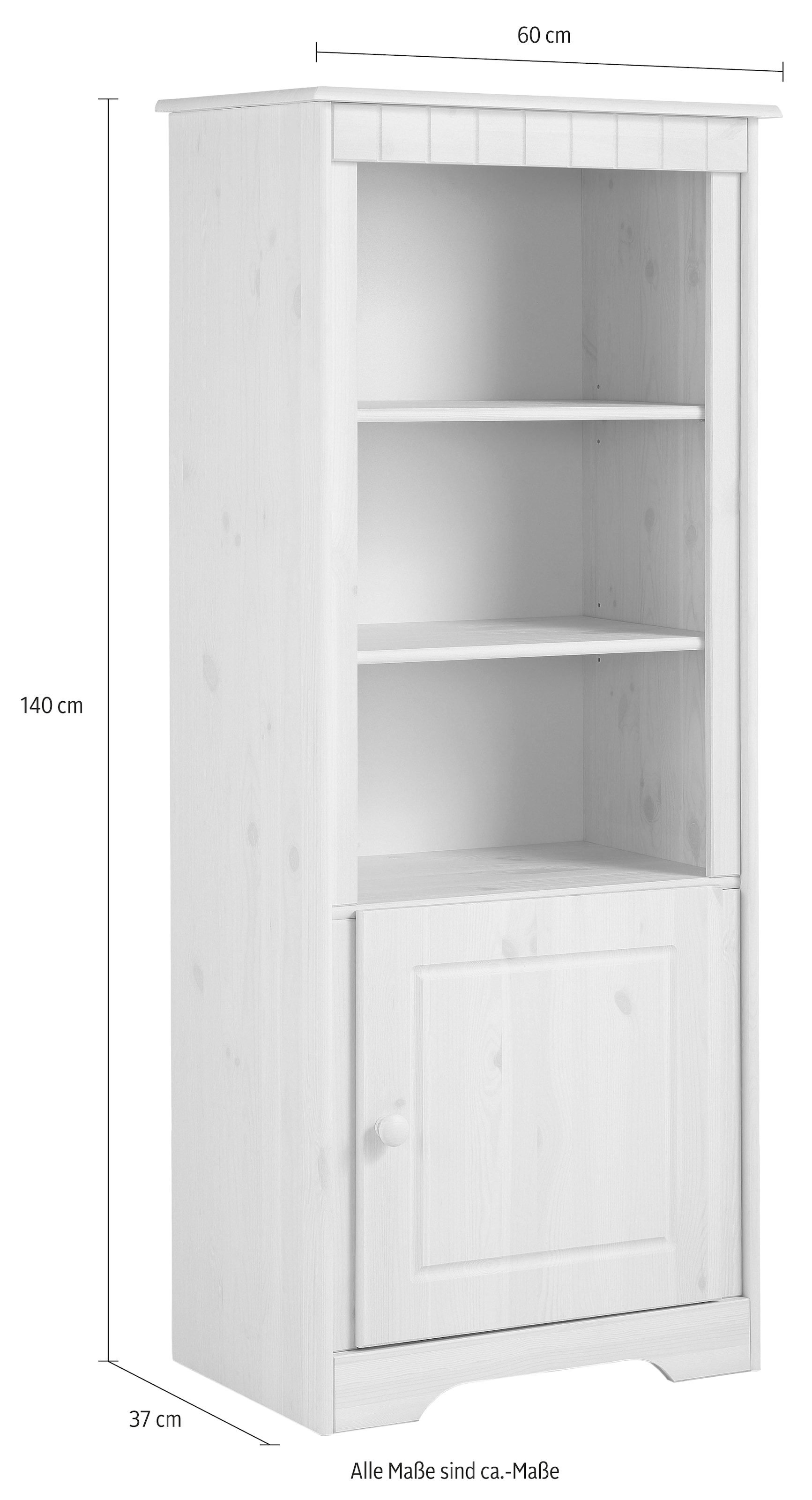 Home affaire Mehrzweckregal »Pöhl«, 60 cm breit, aus massiver Kiefer