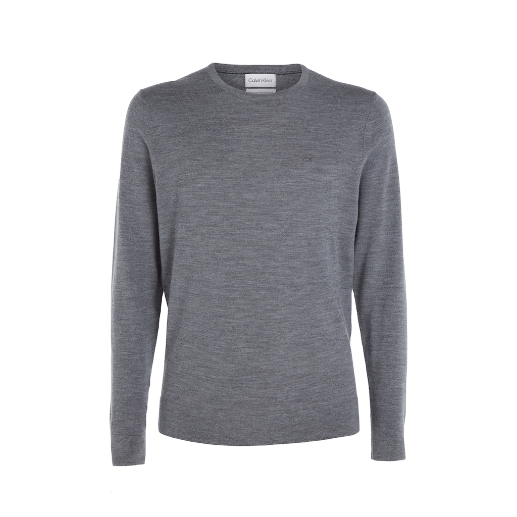 Calvin Klein Rundhalspullover »SUPERIOR WOOL CREW NECK SWEATER«