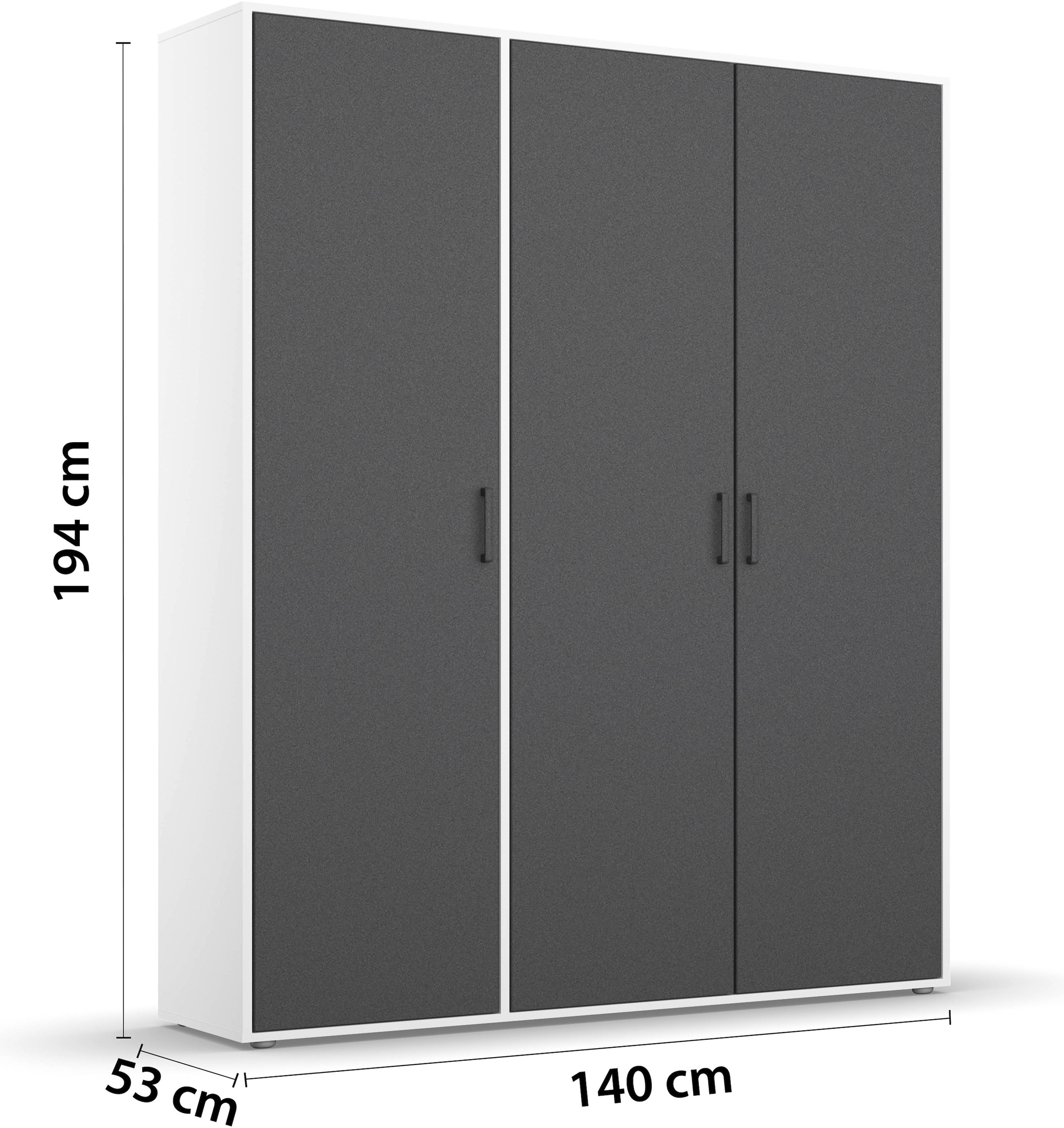 rauch Kleiderschrank »VOYAGER Otto´s Choice Garderobe Wäscheschrank TOPSELLER Schlafzimmer«, (in 3 verschiedenen Ausstattungen BASIC/CLASSIC/PREMIUM), Schrank mit modernen Griffen in viel Stauraum MADE IN GERMANY