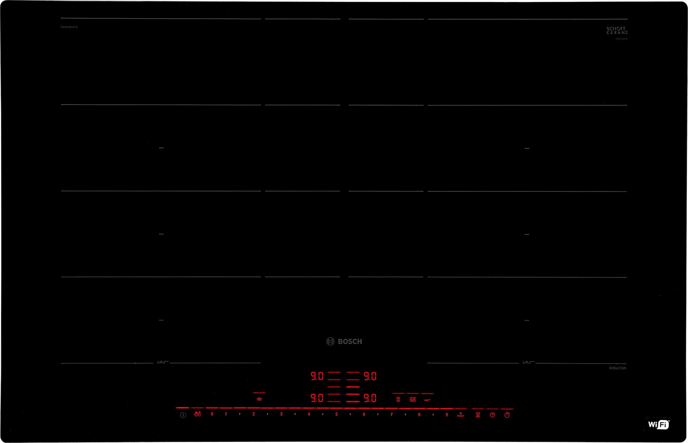 BOSCH Flex-Induktions-Kochfeld von SCHOTT CERAN®, PXY801DW4E, mit DirectSelect Premium