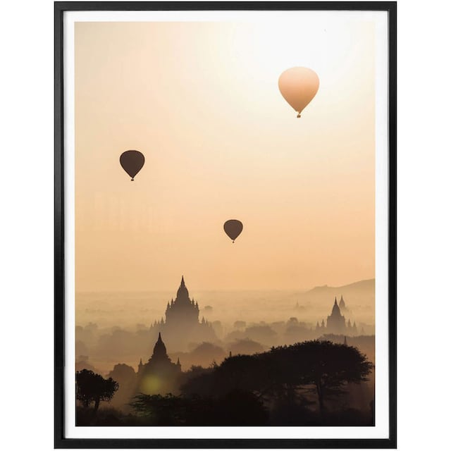 Wall-Art Poster »Morgen über Bagan«, Landschaften, (1 St.), Poster, Wandbild,  Bild, Wandposter im OTTO Online Shop
