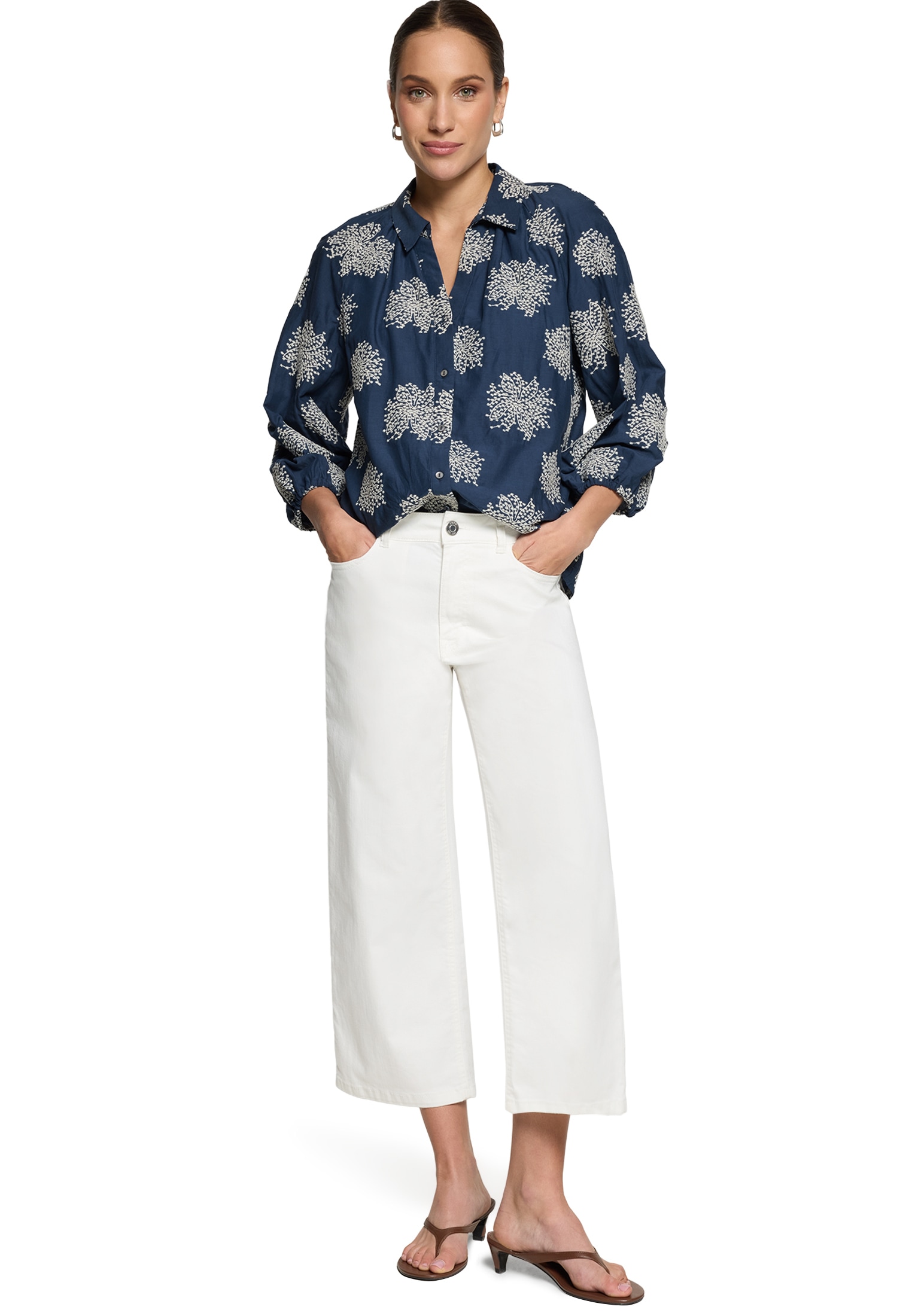 Zero Relaxhose »Basic-Jeans mit weitem Bein.«