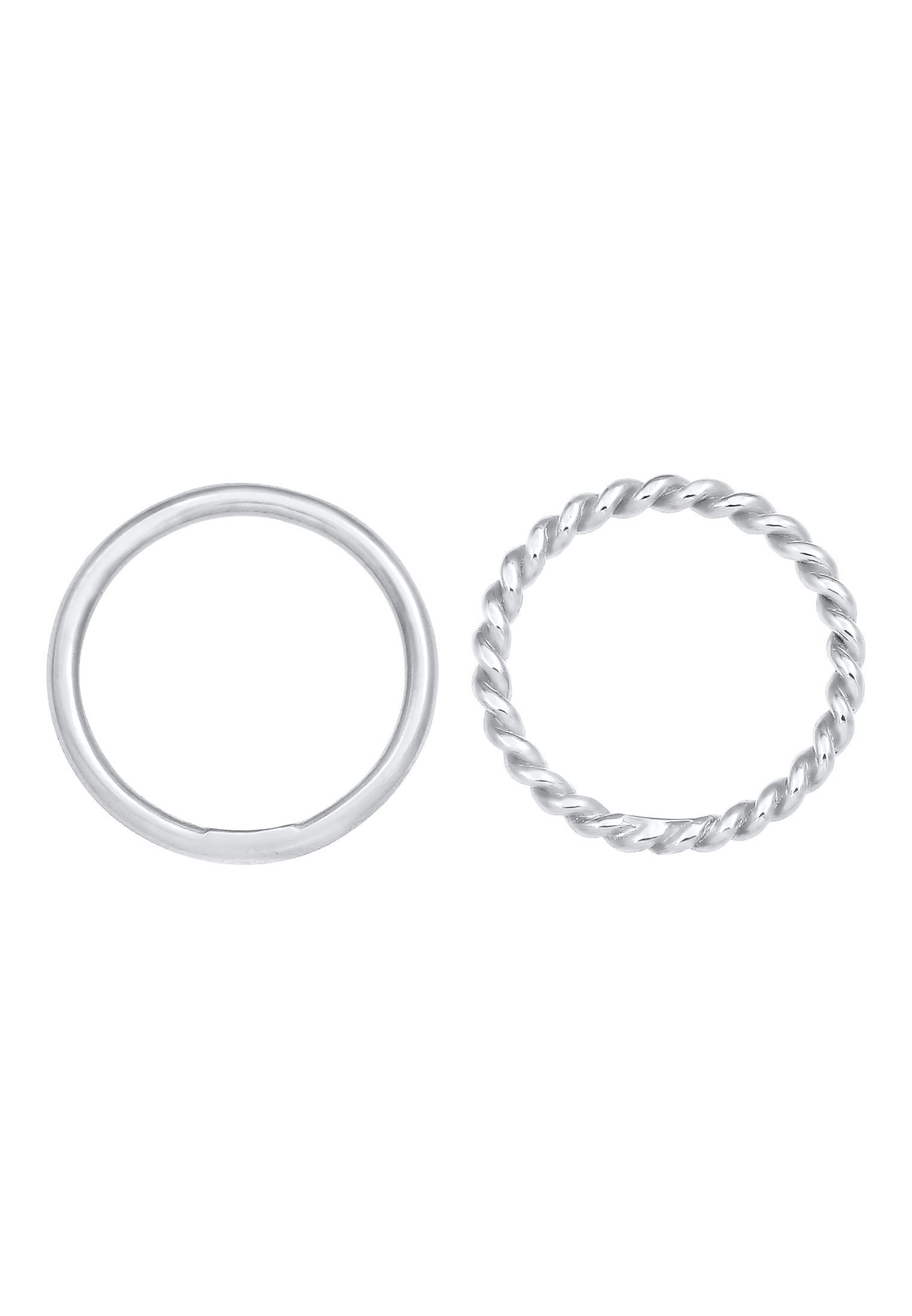 Elli Ring-Set »Ring Basic Twisted 2er Set 925 Silber«