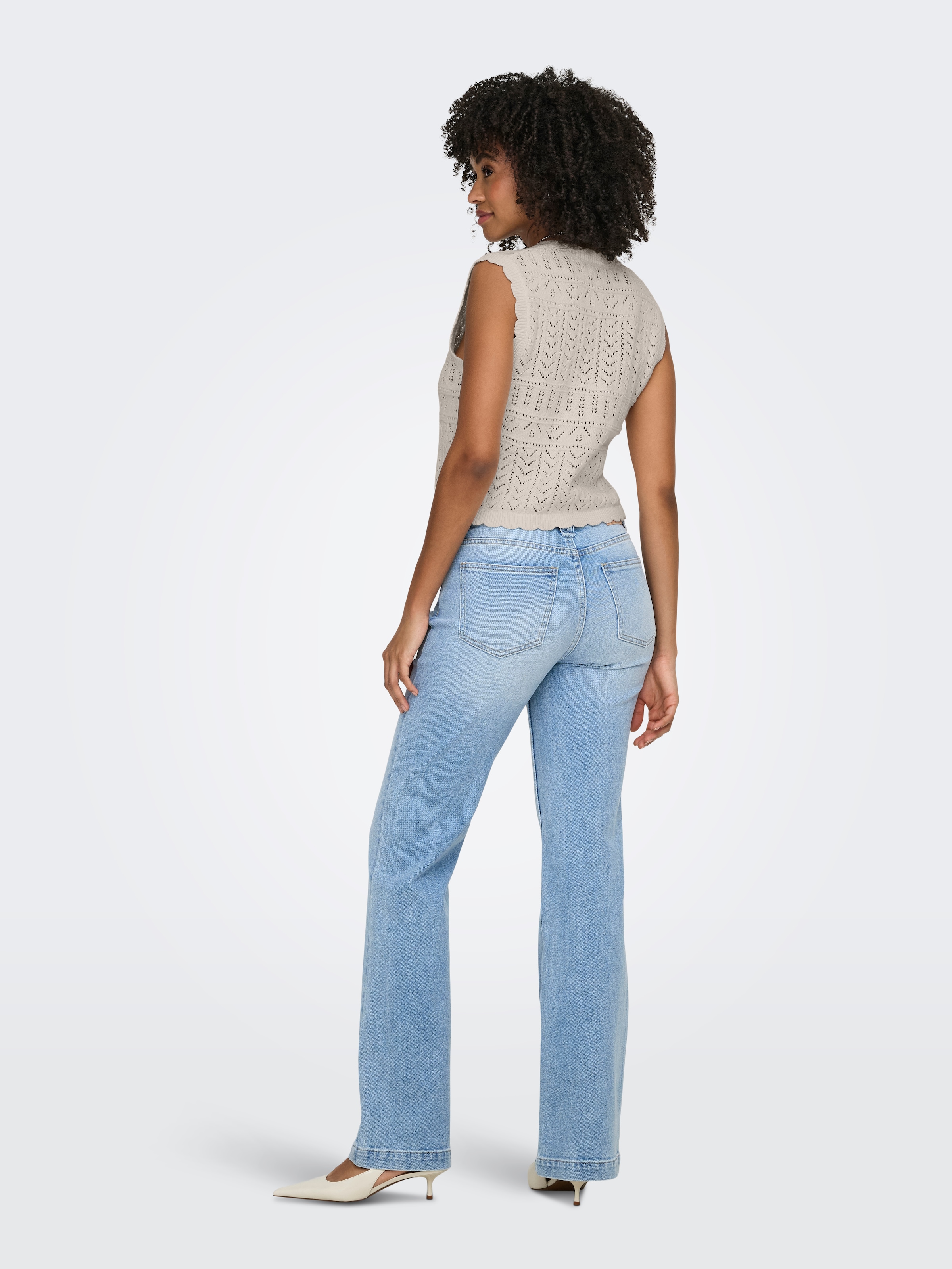 ONLY Strickjacke »ONLIRINA V-NECK BUTTON VEST KNT NOOS« Baumwollmischung