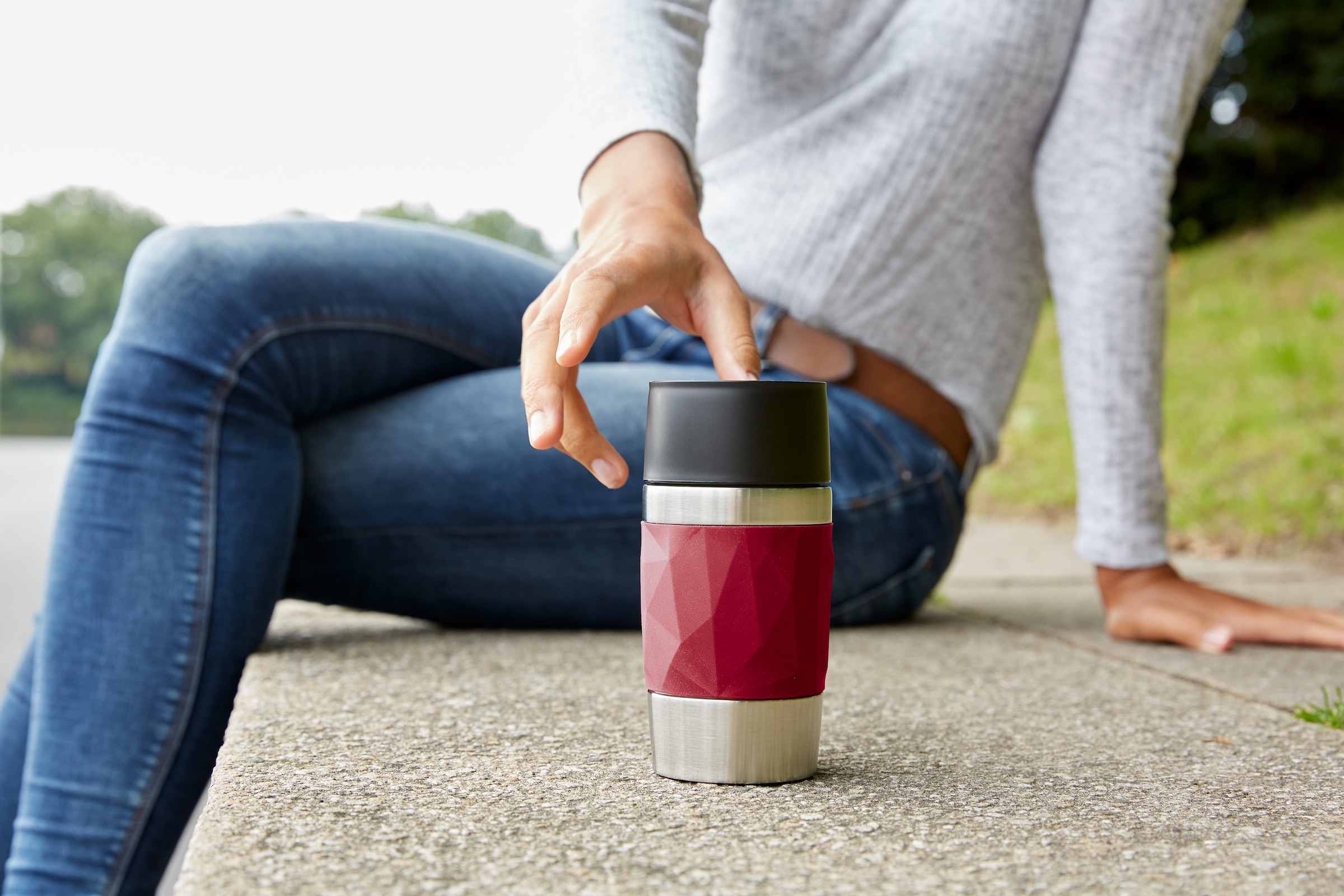 Emsa Thermobecher »Travel Mug Compact«, 0,3L, Edelstahl, 3h warm/6h kalt, 360°Trinköffnung, spülmaschinenfest