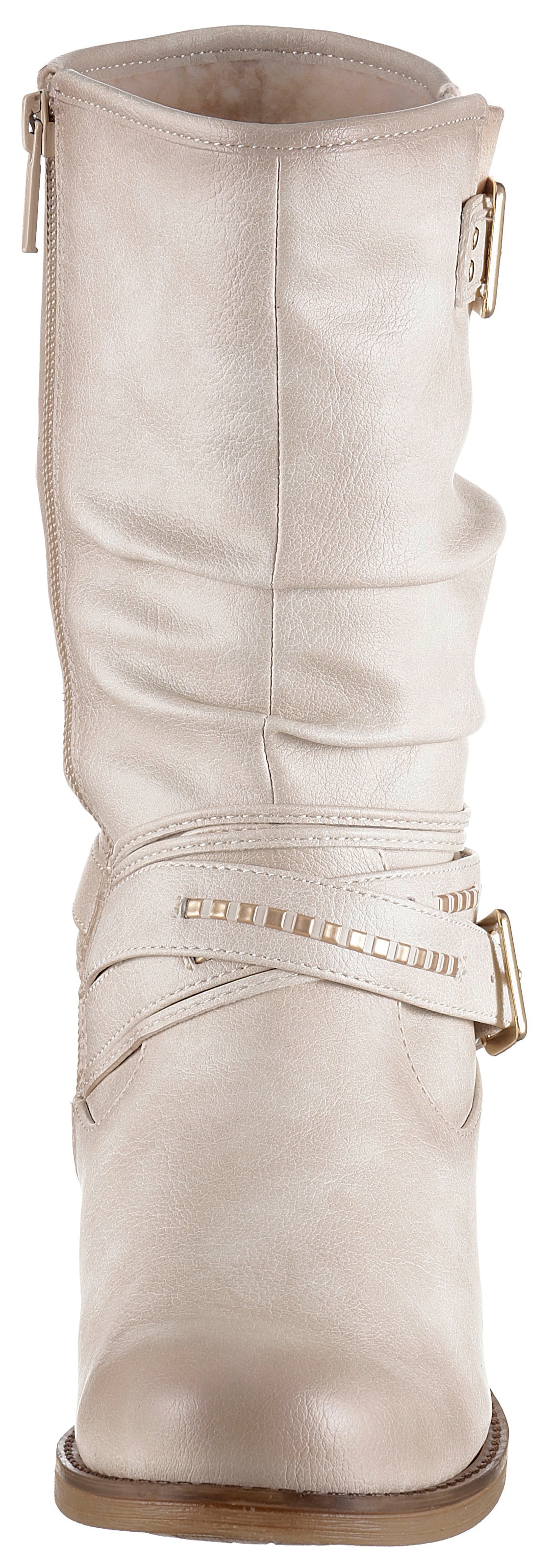 Mustang Shoes Winterstiefel, Stiefelette, Winterboots mit Zierschnallen am slouchy Schaft