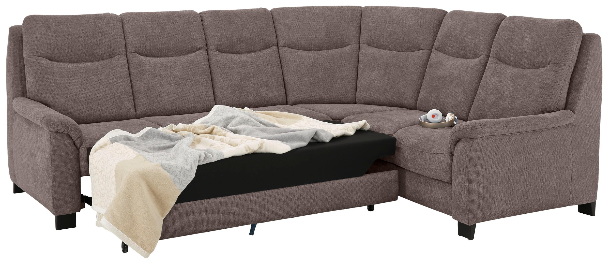 Home affaire Ecksofa »Boccaccio L-Form«, mit Federkern, incl. Kopfteilverstellung, wahlweise Bettfunktion