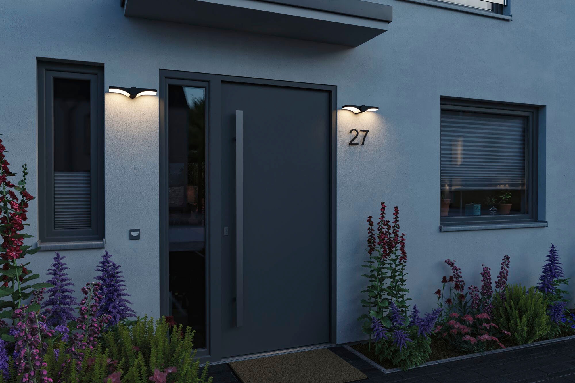 Paulmann LED Außen-Wandleuchte »Outdoor 230V Pekana IP44 anthrazit«, 2 flammig, IP44