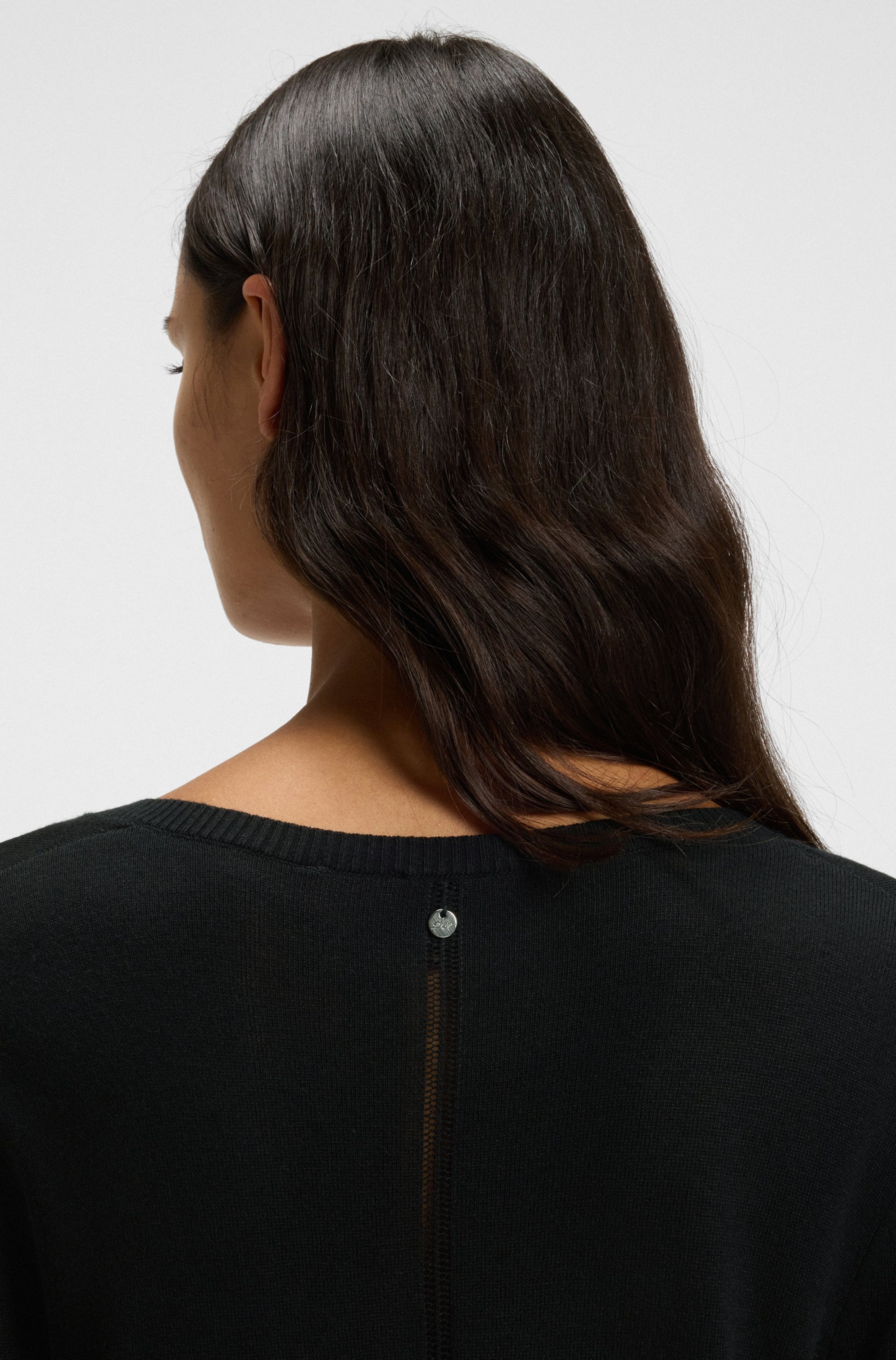 BOSS ORANGE Strickpullover »Fiaffella Premium Damenmode«, mit Ajouré-Detail hinten