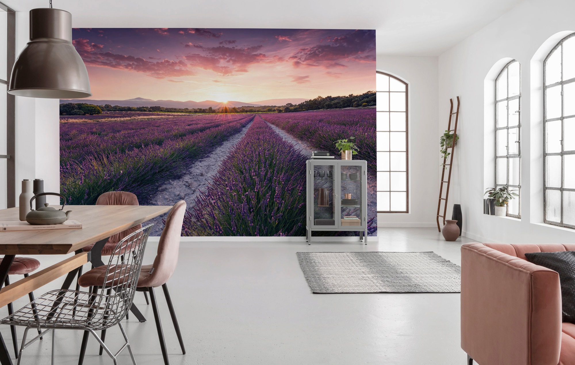 Komar Vliestapete »Digitaldruck Vlies -  Lavender Dream - Größe 450 x 280 cm« bedruckt glatt Wohnzimmer, Schlafzimmer