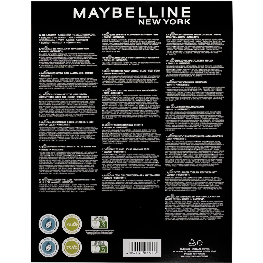 MAYBELLINE NEW YORK Adventskalender »Maybelline New York Adventskalender 2023«, für Erwachsene