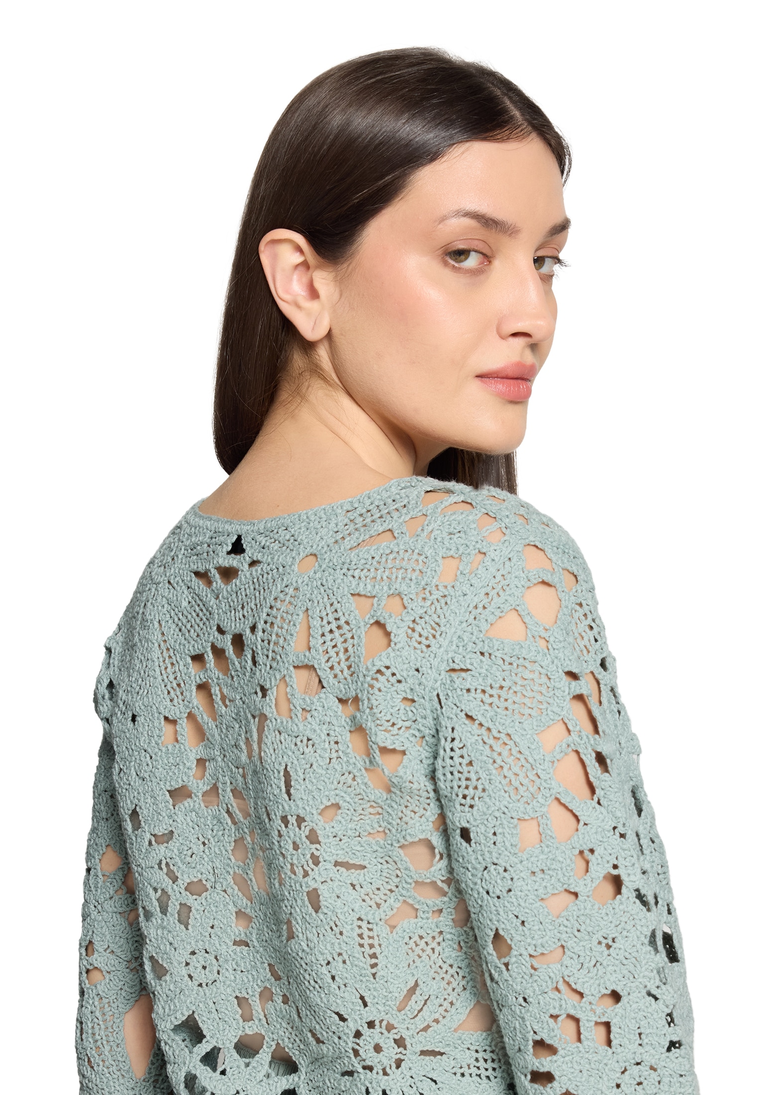 Betty Barclay Rundhalspullover »Lochstrick-Pullover mit U-Boot-Ausschnitt«