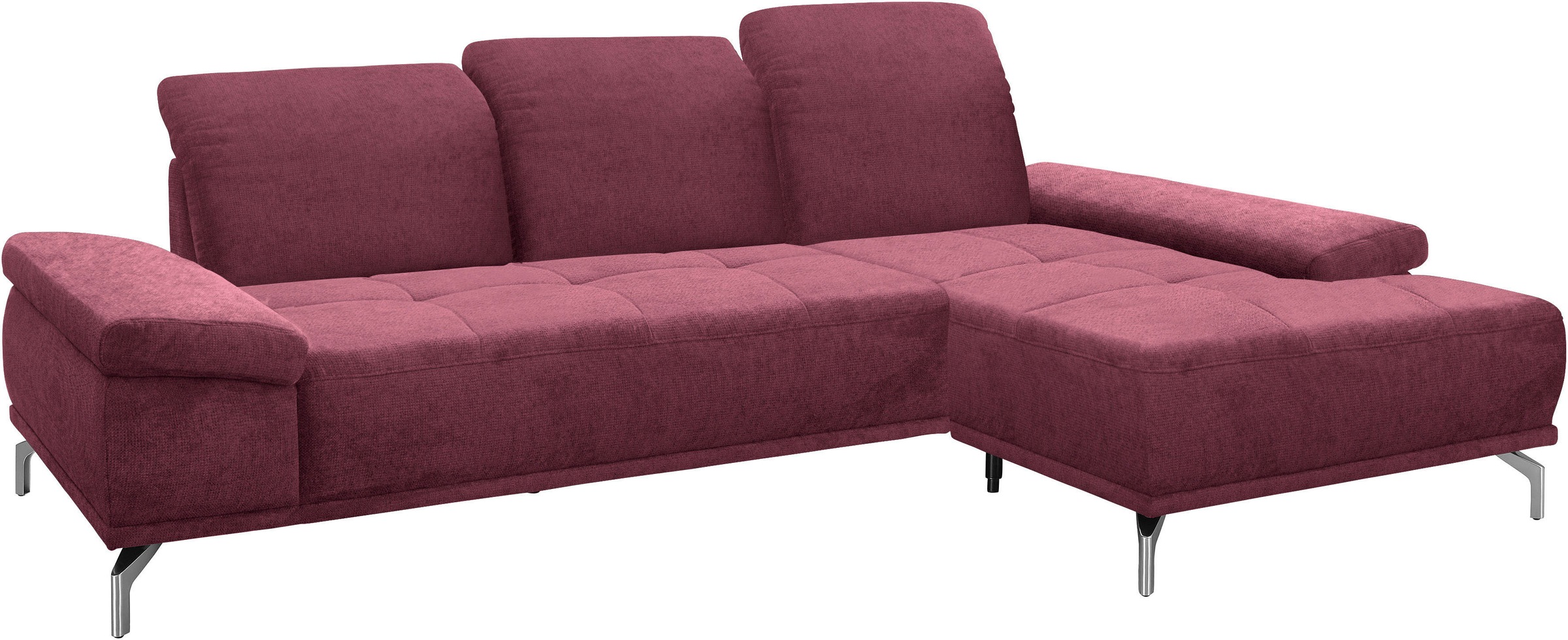 Places of Style Ecksofa »Caluna«, Inkl.Sitztiefenverstellung, wahlweise mit Kopf- und Armteilverstellung