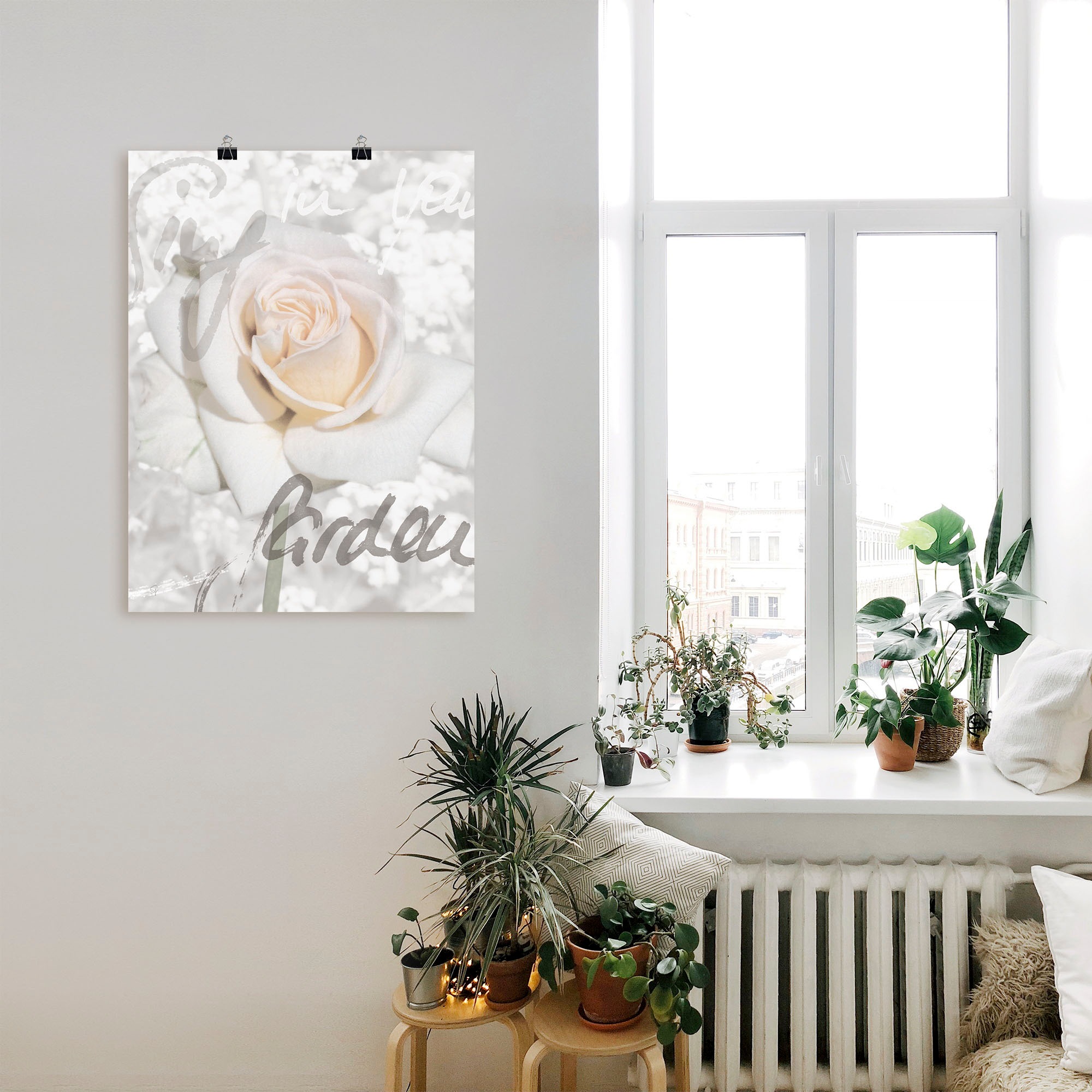 Artland Wandbild »In Lettern - Rose« 1 Stk. tlg. als Alubild, Outdoorbild, Leinwandbild, Poster in verschied. Größen