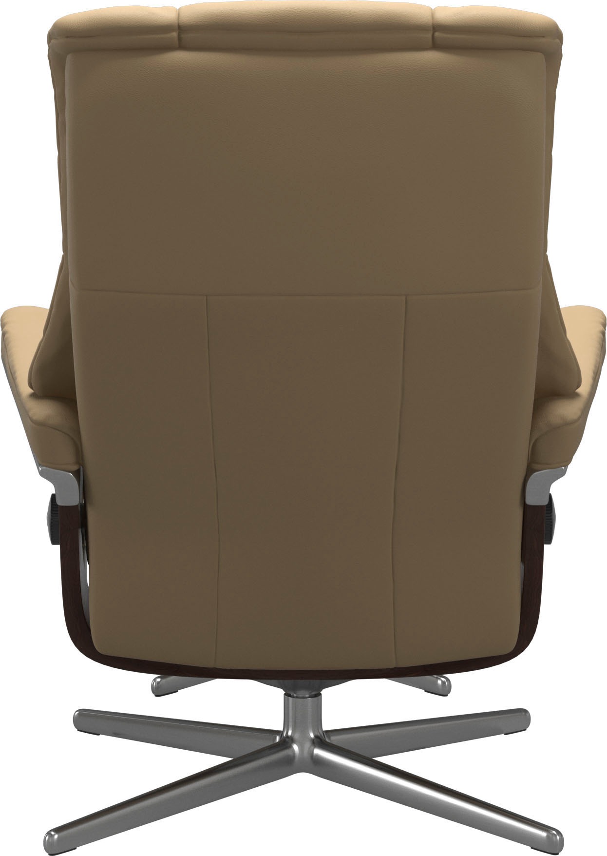 Stressless® Relaxsessel »Mayfair«, (Set, Relaxsessel mit Hocker), mit Hocker, mit Cross Base, Größe S, M & L, Holzakzent Braun
