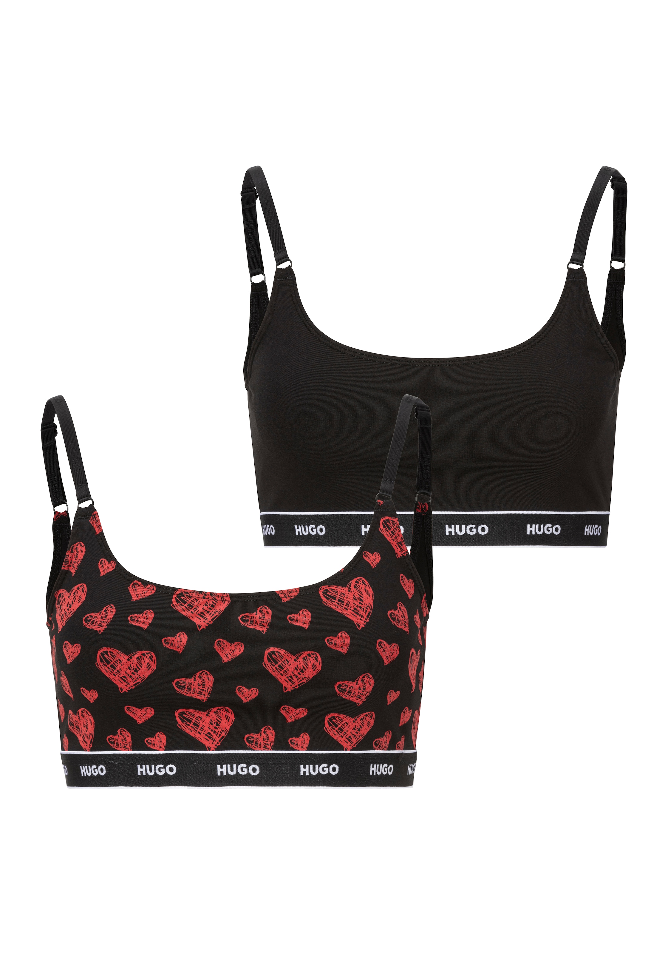 HUGO Underwear Bralette-BH »TWIN BRALETTE DESIGN«, mit HUGO Logo auf dem Bund