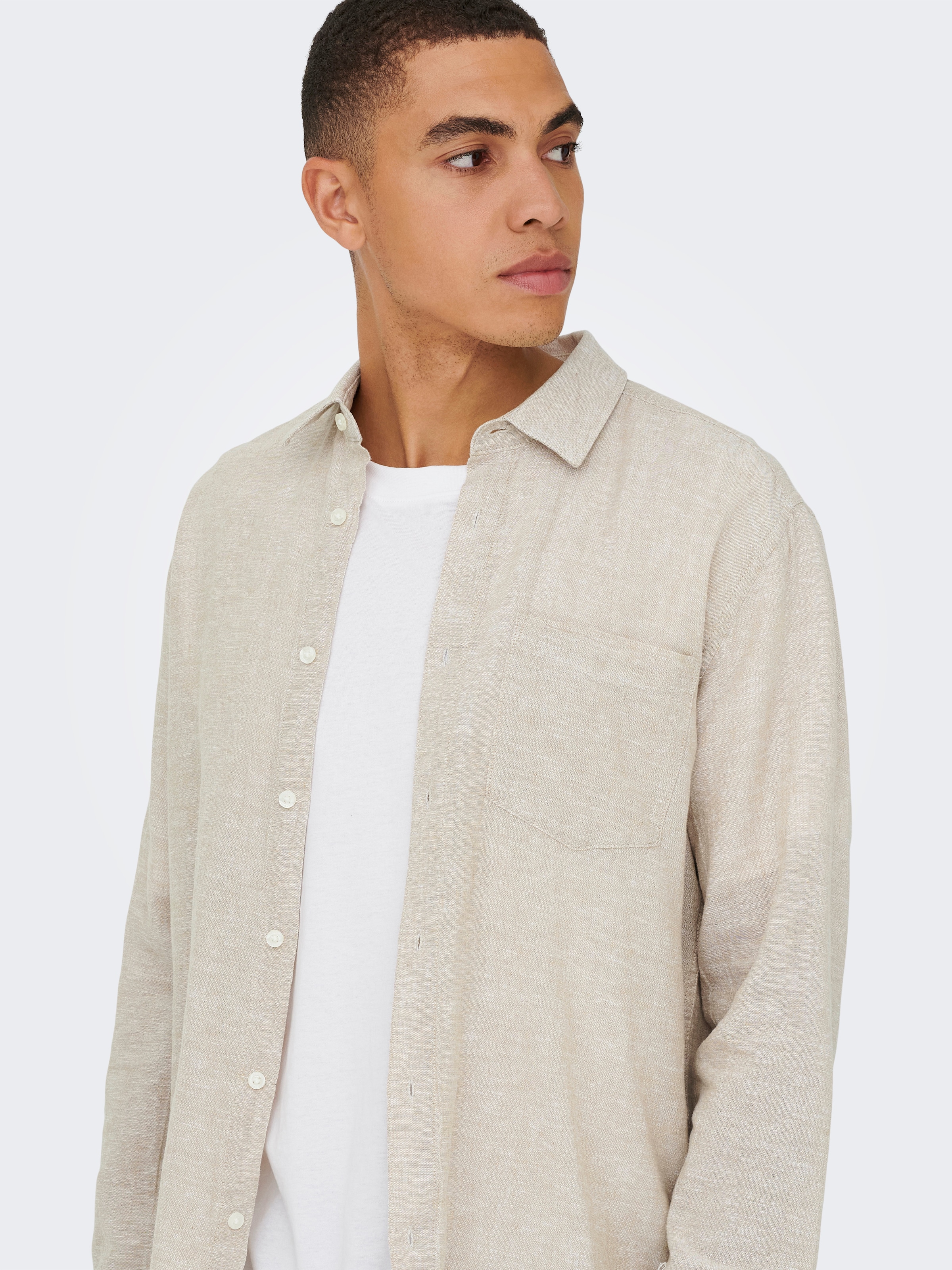 ONLY & SONS Langarmhemd »ONSCAIDEN LIFE REG LS 1 PKT SHIRT NOOS«