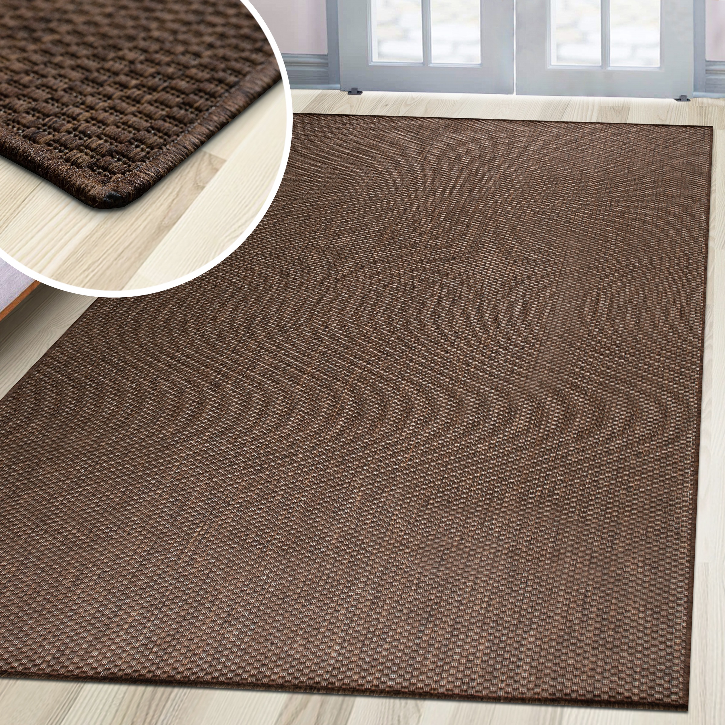 my home Teppich »Venedig auch als Läufer erhältlich«, rechteckig, 4 mm Höhe, In- und Outdoor geeignet, Sisal-Optik, Wetterfest & UV-beständig