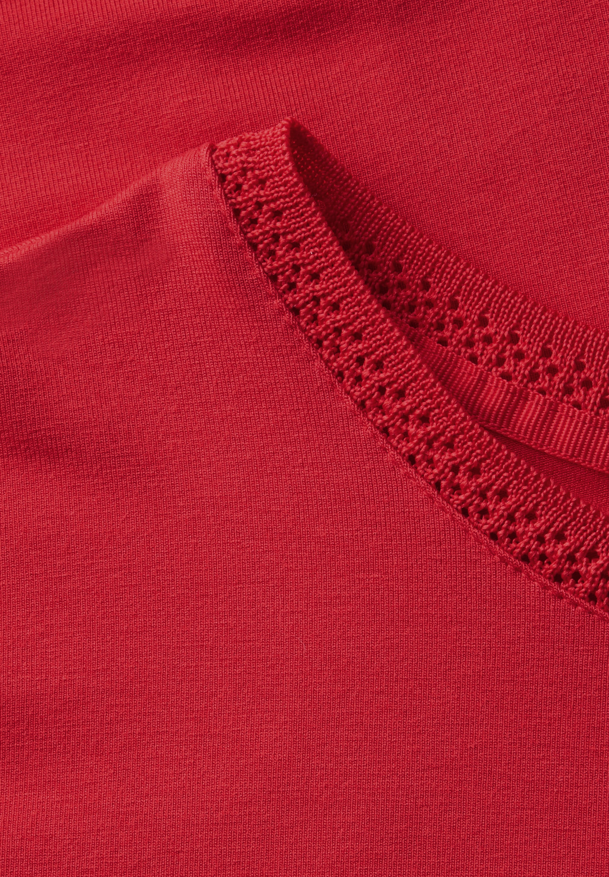 STREET ONE T-Shirt, mit Dekortape und elastischem Saum