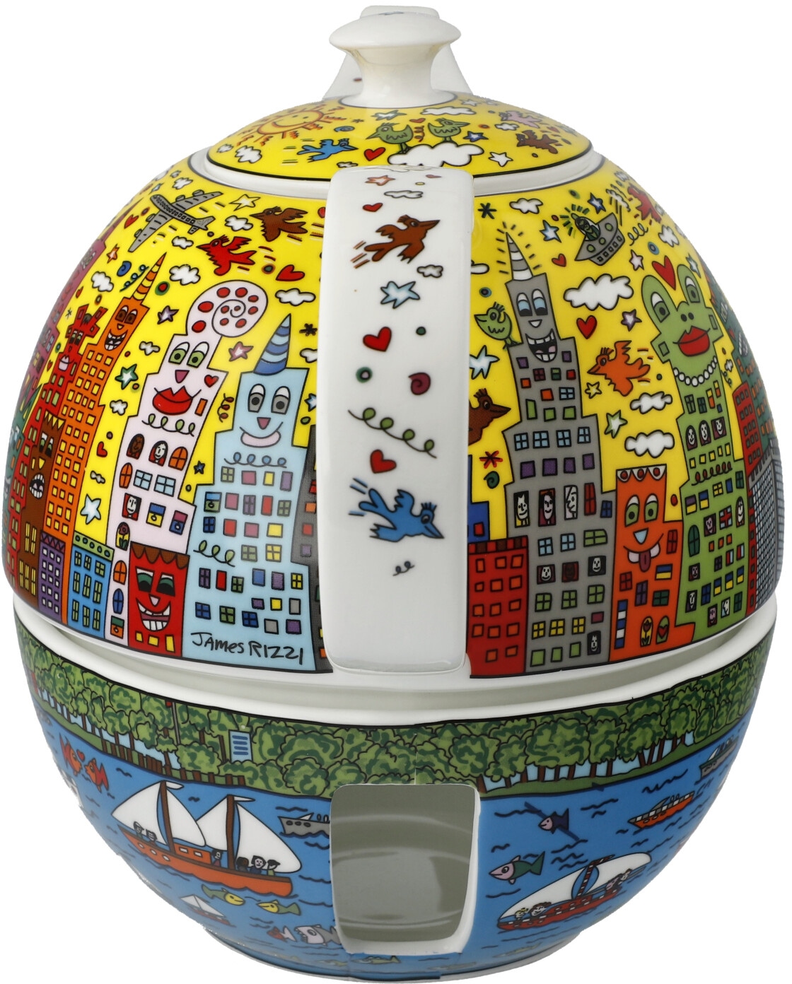 Goebel Teekanne »Rizzi«, mit Stövchen, Pop Art, James Rizzi - My New York City Sunset
