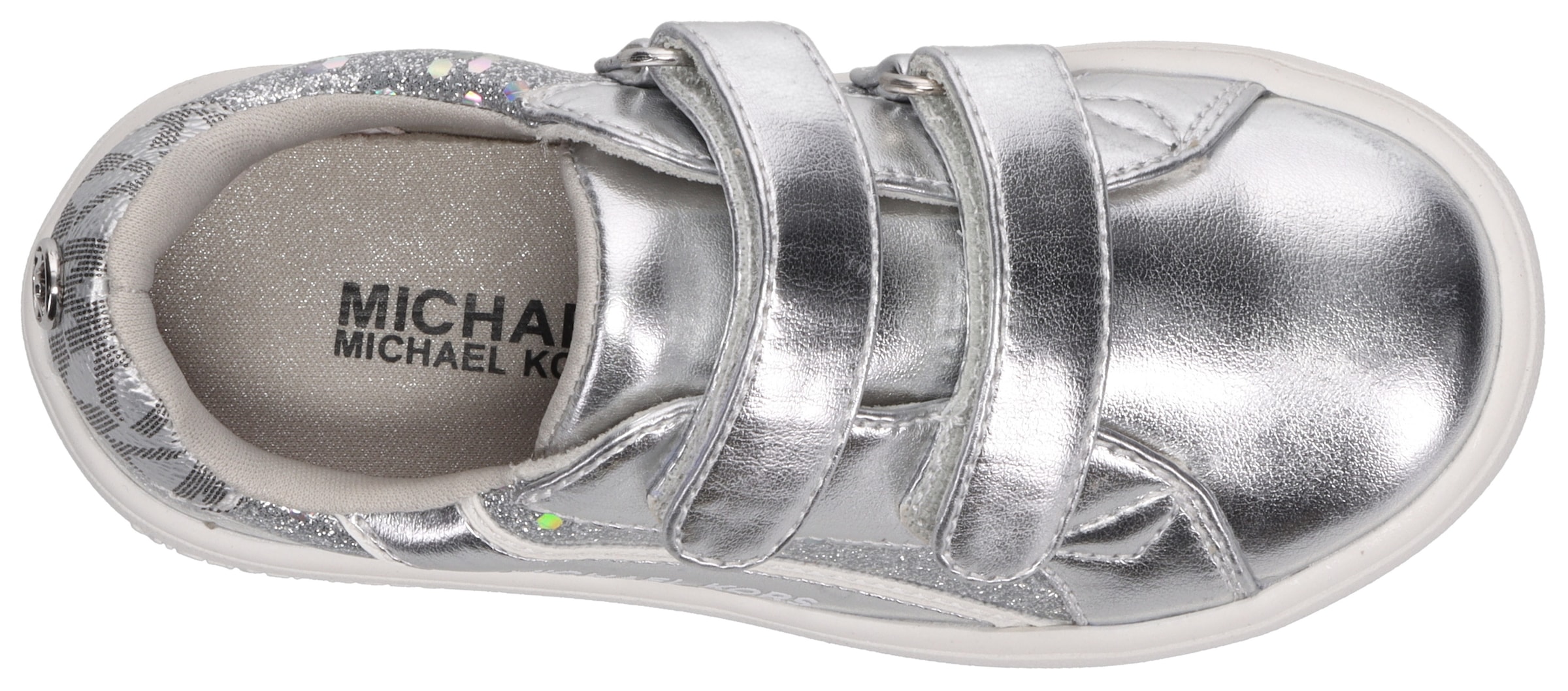 MICHAEL KORS KIDS Sneaker »Klettschuh MK BALLET JEM SLADE«, mit Glitzer Details, Freizeitschuh, Halbschuh, Schnürschuh