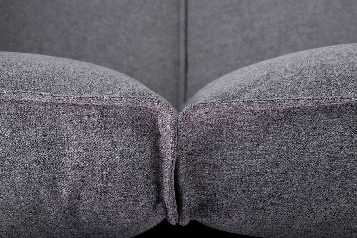 Places of Style 3-Sitzer »3er Sofa Oland, Struktur, Flachgewebe, Luxus-Microfaser, Boucle«, 224 cm, Wellenunterfederung, Skandi-Design, Metallfüße