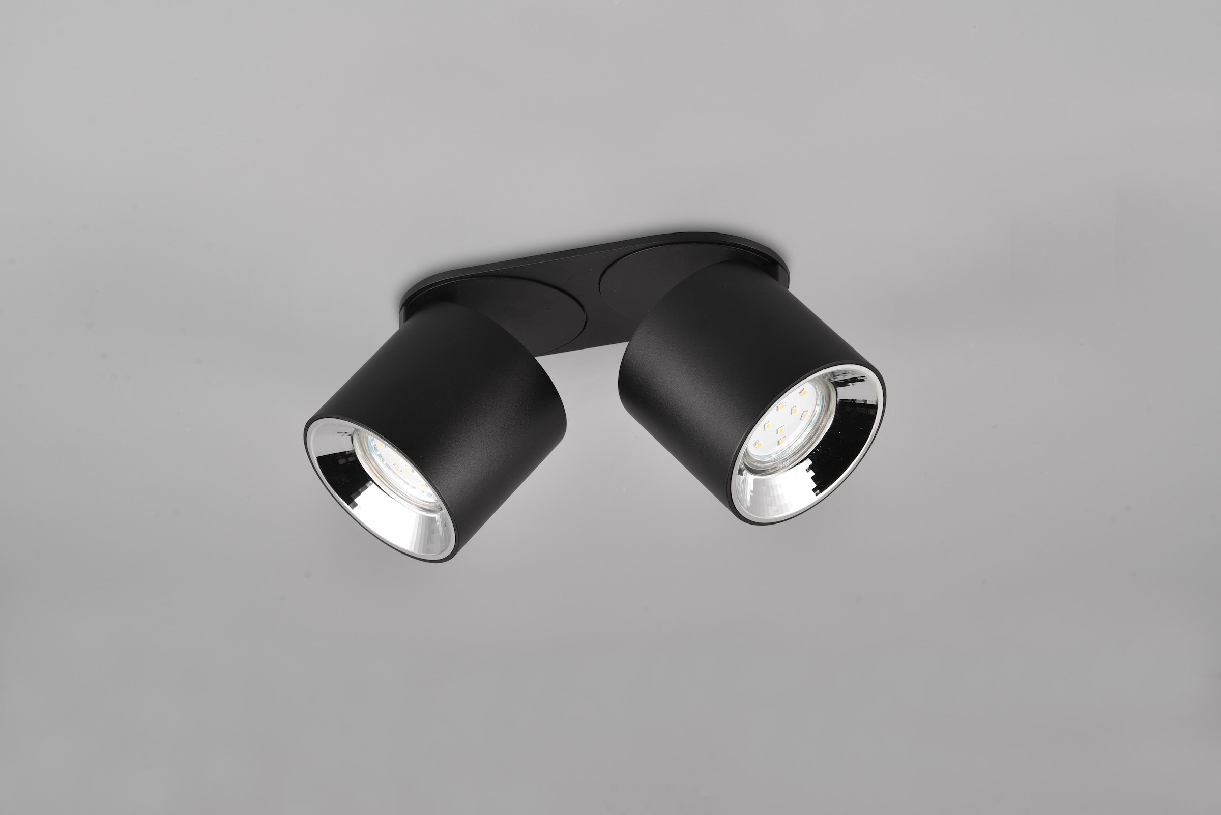 TRIO Leuchten Deckenleuchte »GUAYANA, Deckenspot 2-flammig exkl 2x GU10 max 10W Spot verstellbar«, 2 flammig, Leuchtmittel GU10 | Leuchtmittel wechselbar, als Aufbauspot oder Einbauspot nutzbar Spot schwenkbar und drehbar