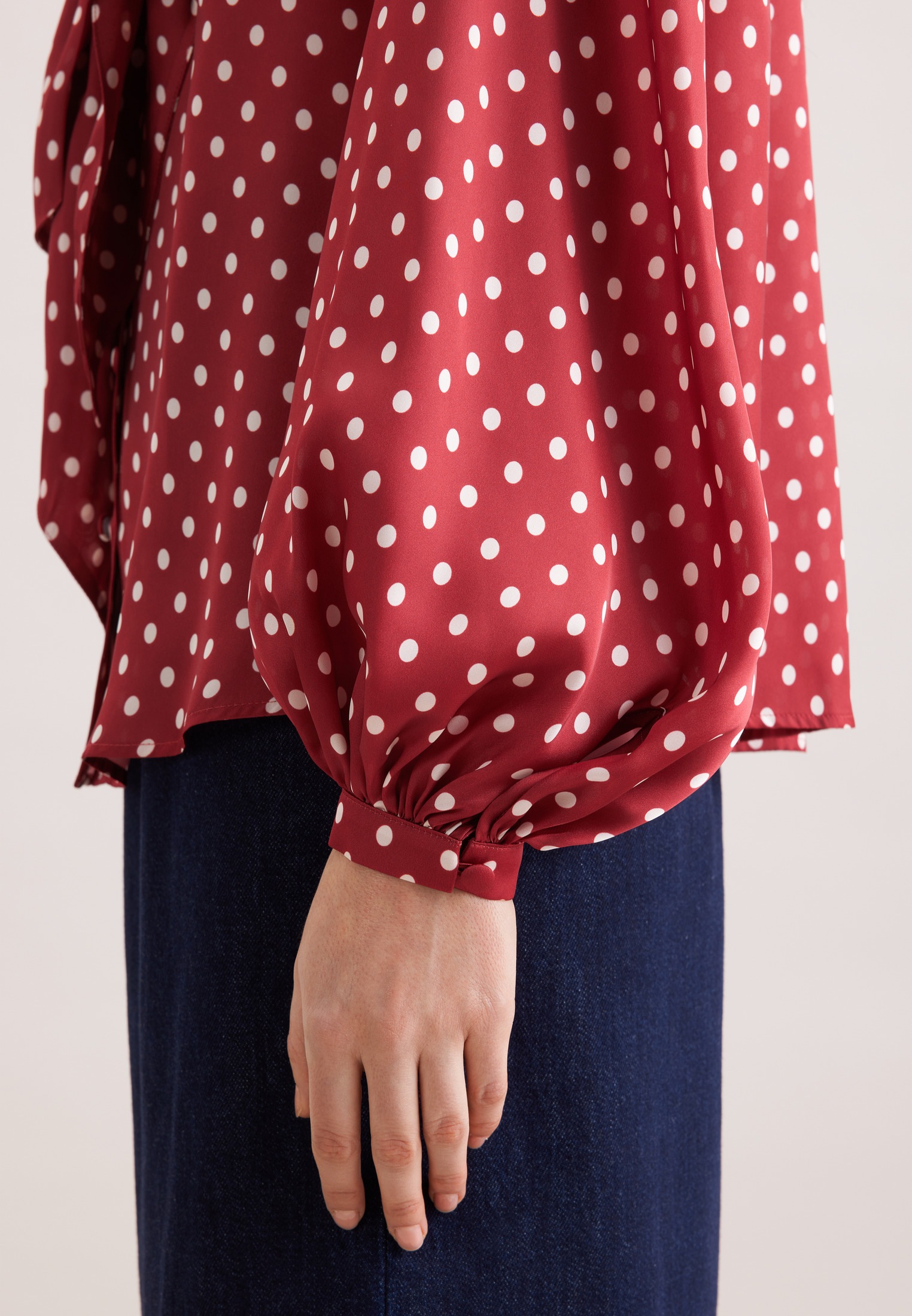 seidensticker Rüschenbluse 1/1 V-Neck Druck