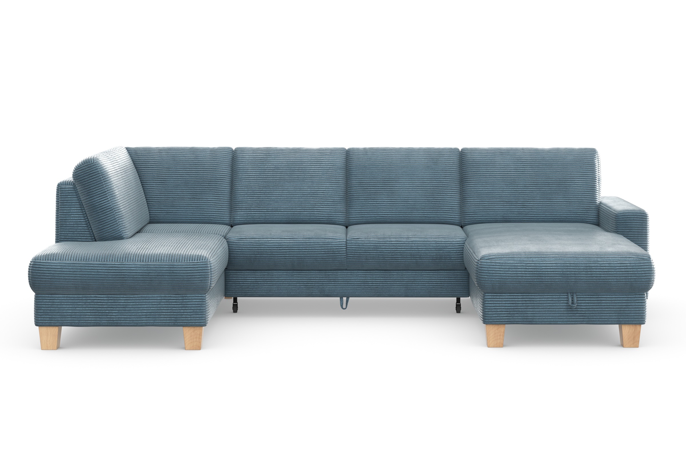 Home affaire Wohnlandschaft »Summer U-Form«, mit oder ohne Bettfunktion und Bettkasten, Cord-Bezug