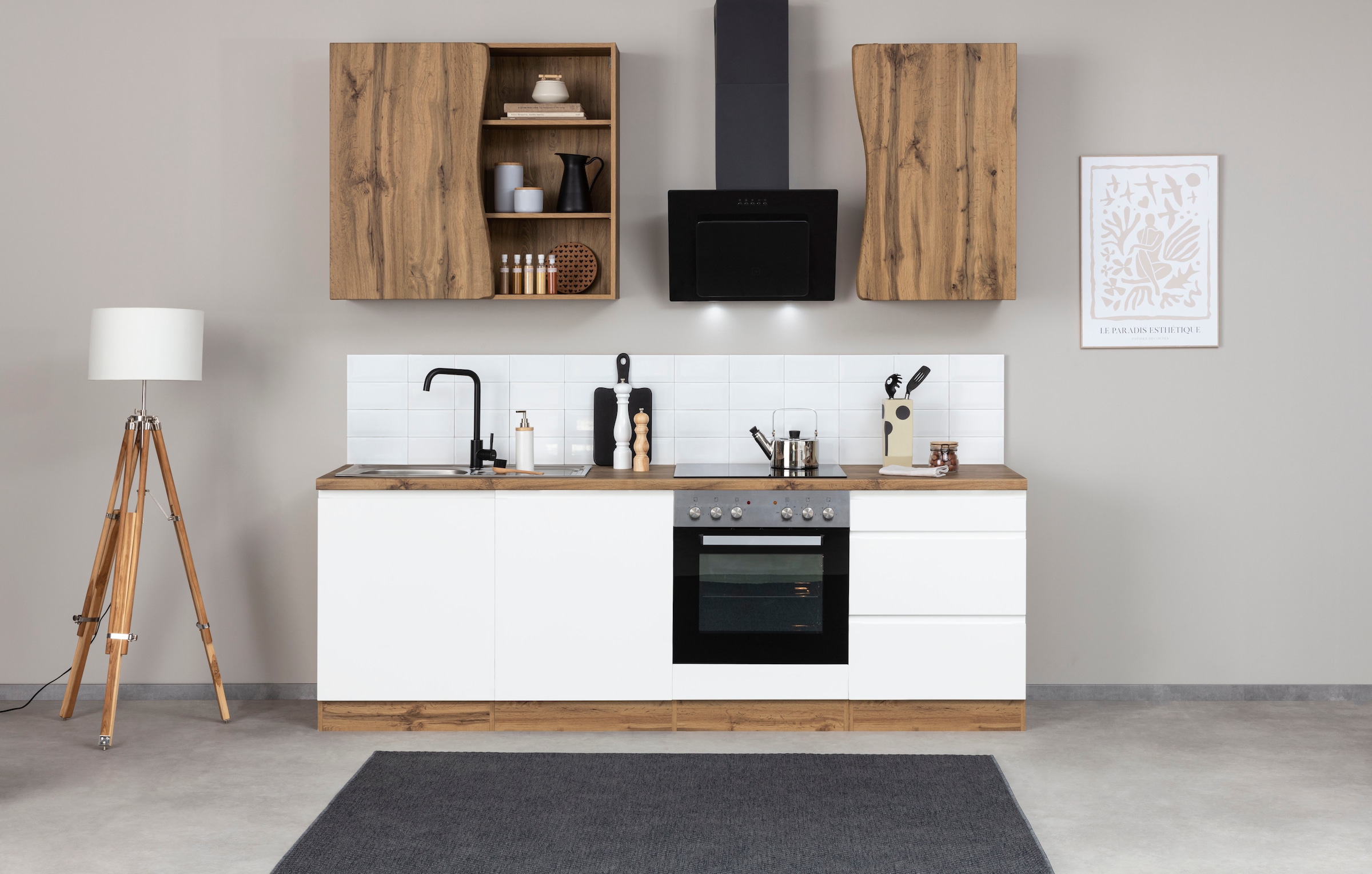 HELD MÖBEL Küche »Bruneck«, 240cm breit, wahlweise mit oder ohne E-Geräte, hochwertige  MDF-Fronten online bei OTTO